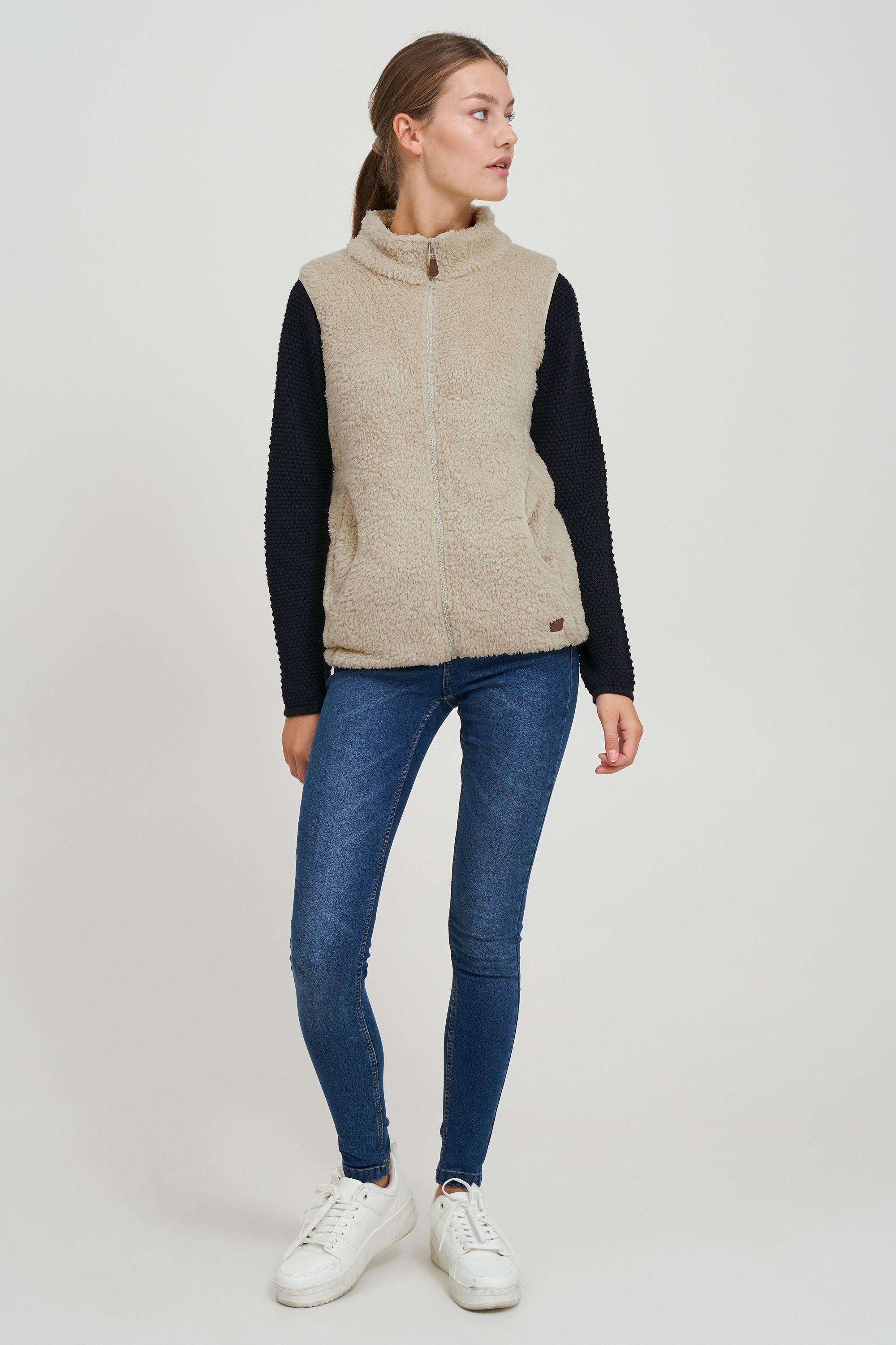 OXMO Sweatweste OXTheri Weste aus Teddy-Fleece Stoff günstig online kaufen