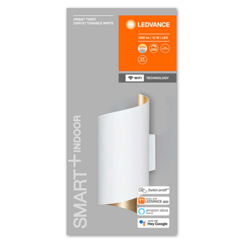 Ledvance Wandleuchte Aluminum, 12W, dualweiß, 1200lm, IP20, F, L127mm, dualweiß