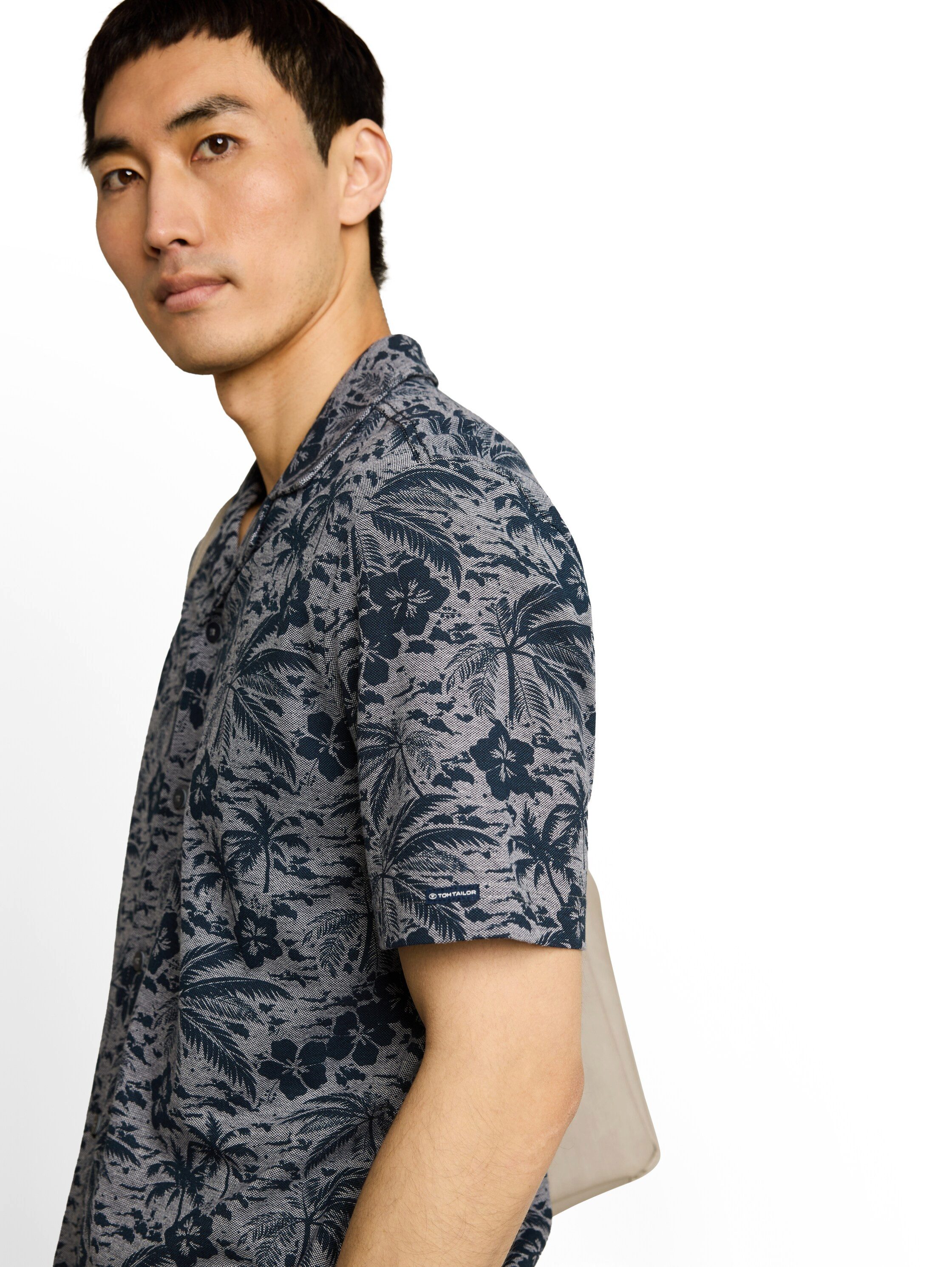 TOM TAILOR Hawaiihemd Kurzarm Sommerhemd im Hawaii-Look – Bild 3 von 5