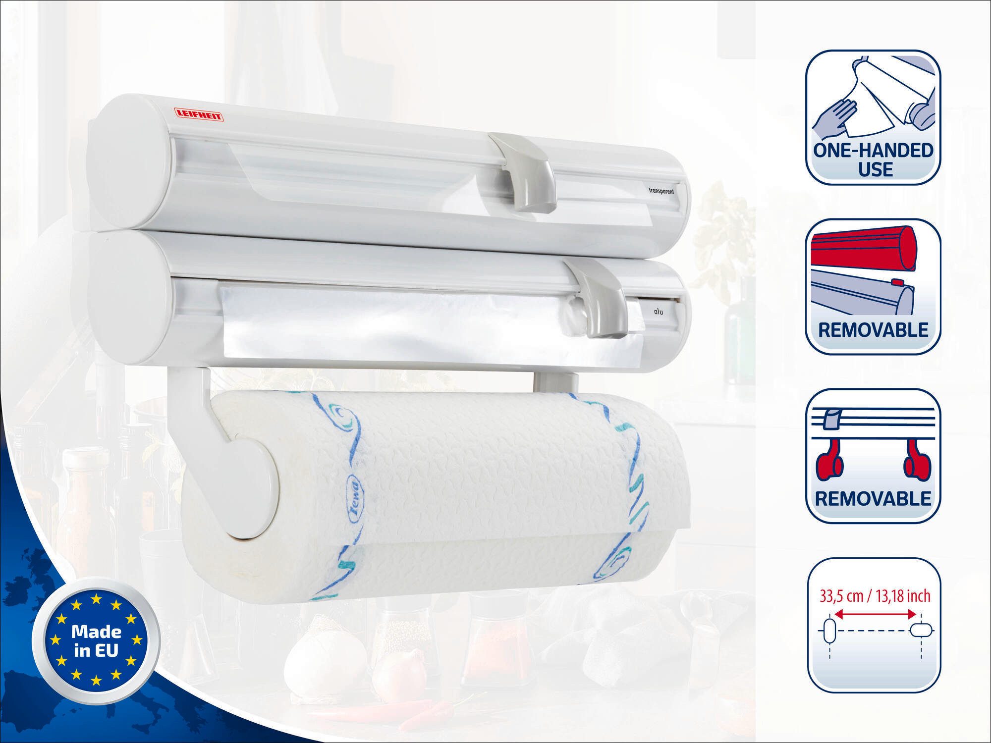 Leifheit Küchenrollenhalter Wandrollenhalter Rolly Mobil, (1-St), günstig online kaufen