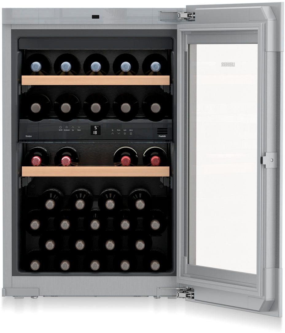 Liebherr Einbauweintemperierschrank EWTgb 1683 Vinidior, für 33 Standardflaschen á 0,75l,FreshAir-Aktivkohlefilter, Kindersicherung