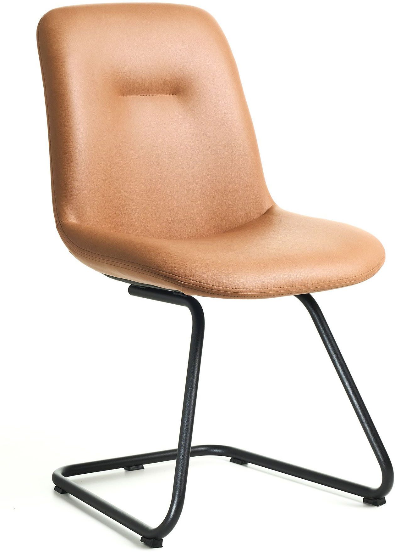 nobilia® Stuhl SWING-CH - verschiedene Bezugsqualitäten wählbar (1 St), Stuhl mit strukturgepulvertem Freischwingergestell