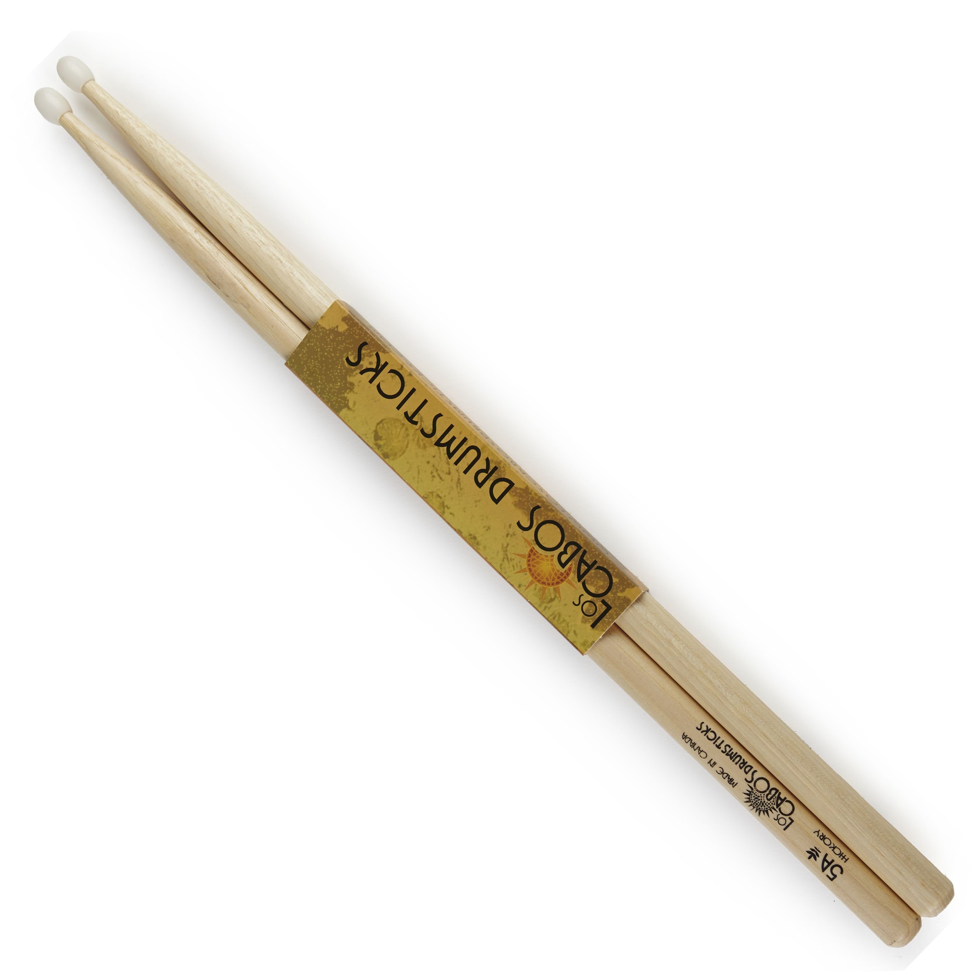 Los Cabos Drumsticks (5AN White Hickory Sticks Nylon Tip, Sticks, Beater und Mallets, Drumsticks Nylontip), 5AN White Hickory Sticks, Nylon Tip - Drumsticks