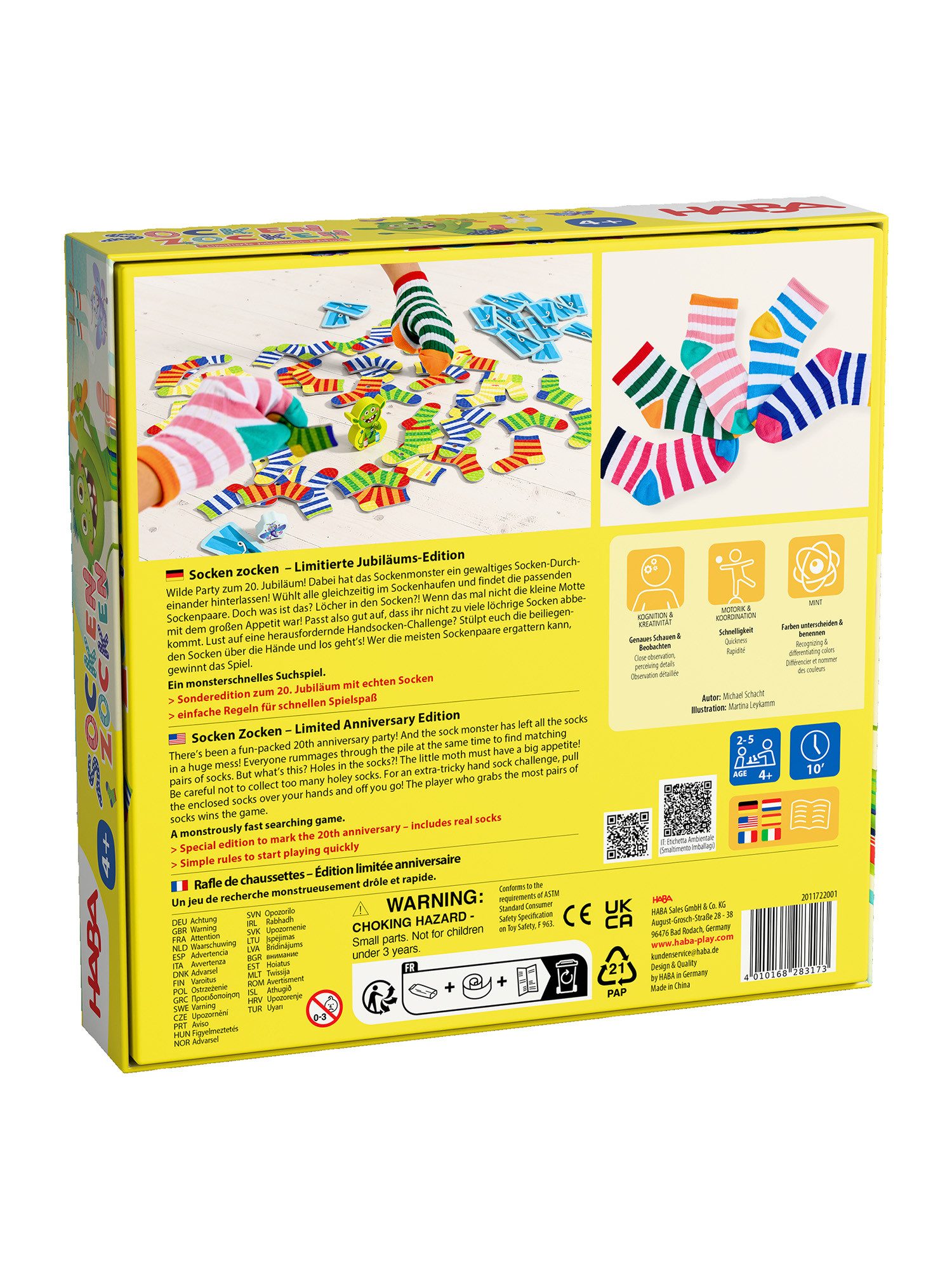 Haba Spiel Socken Zocken Limitierte Jubiläums-Edition, unisex neutral