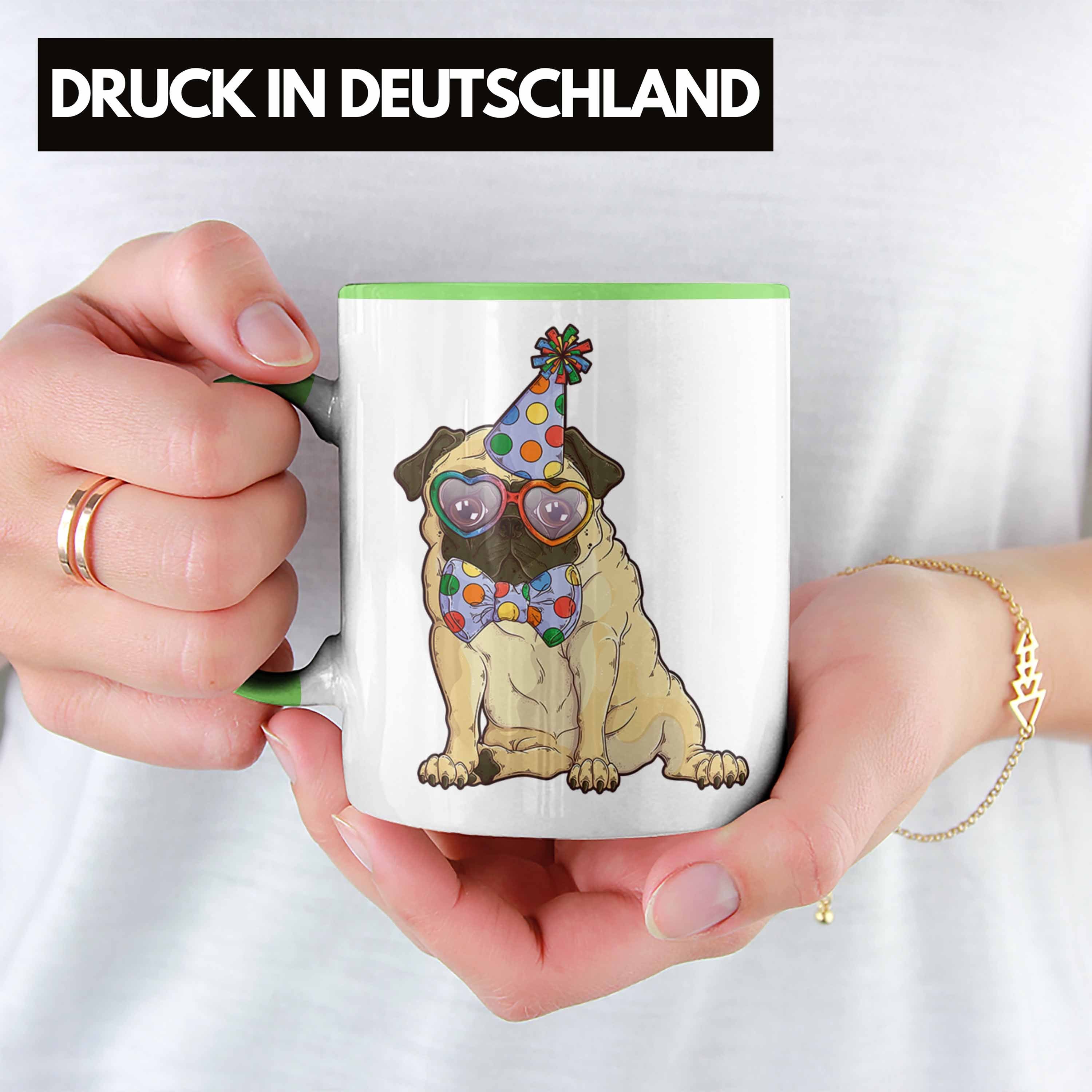 Mops-Besitzer Mama Rasse Trendation - Tasse Grün Geschenk Hunde Mops Lustig Trendation Geschenkidee Mops Tasse