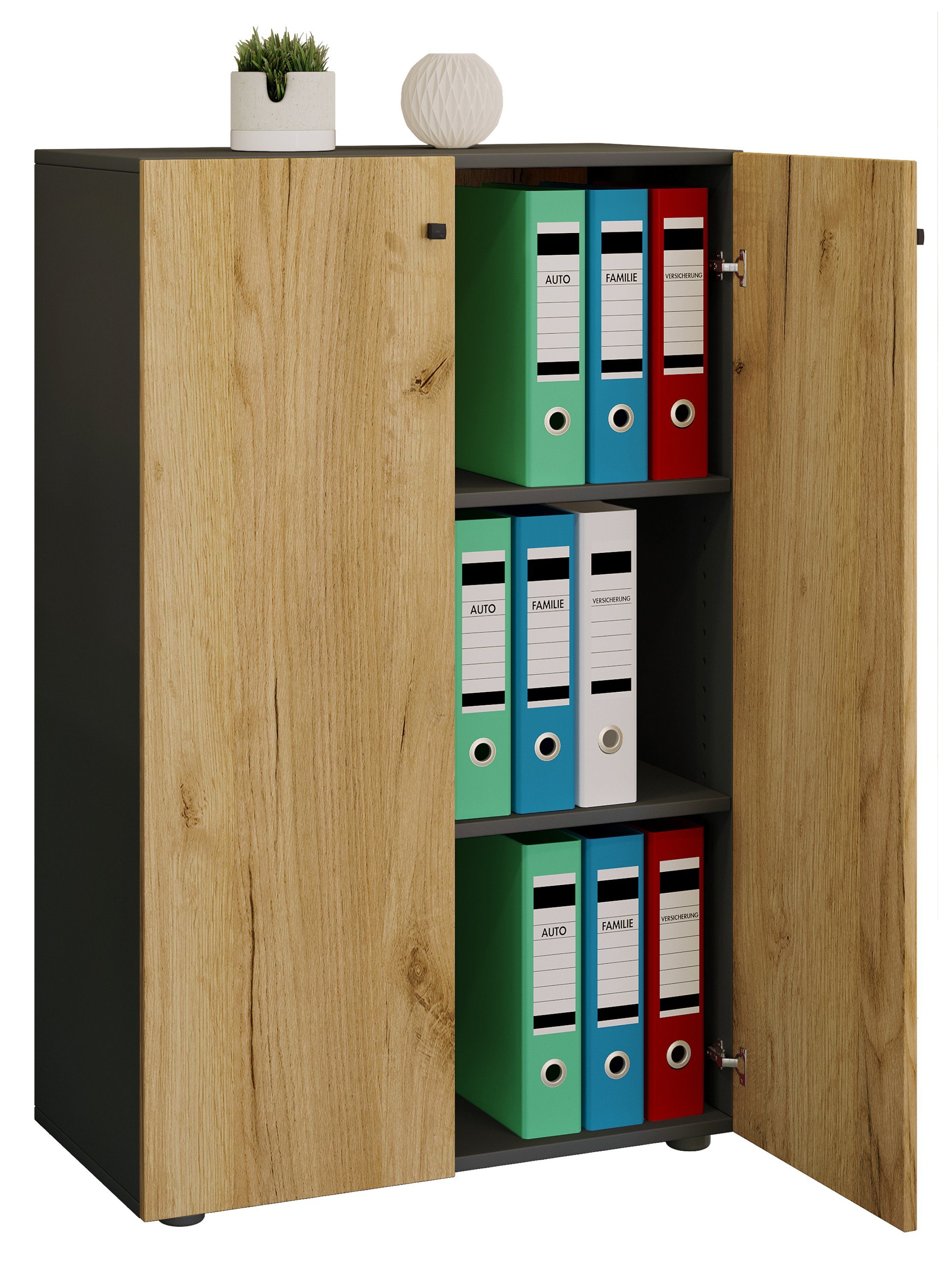 VCM Aktenschrank Büroschrank Bücher Ordner Aktenschrank günstig online kaufen