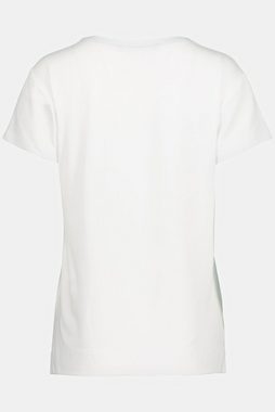 Gina Laura Rundhalsshirt T-Shirt Streifen Boxy-Form Rundhals Halbarm