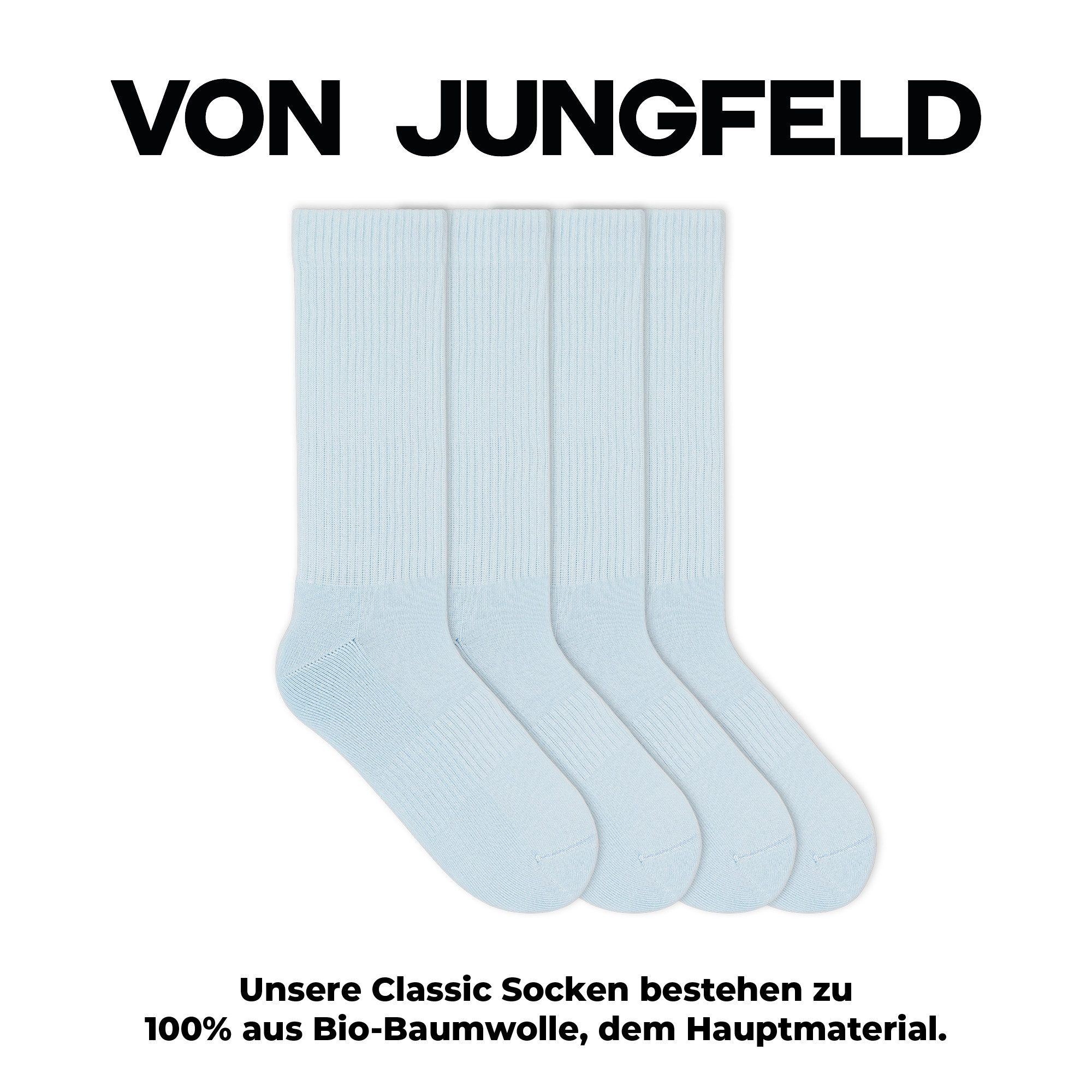 von Jungfeld Tennissocken Einfarbige CLASSICS Bio-Baumwolle 35-46 Unisex (2 günstig online kaufen