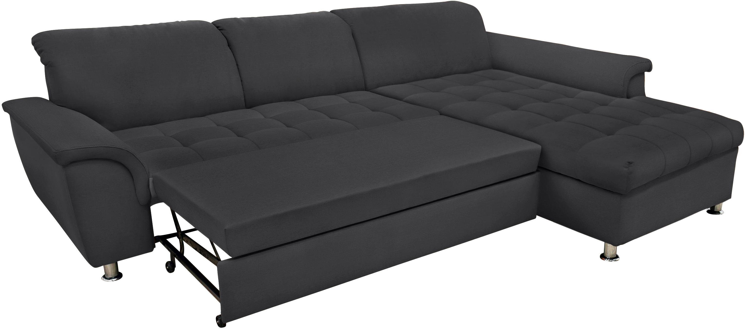 DOMO collection Ecksofa FRANZI 278x170x81 cm, Steppung im Sitzbereich, L-Form, wahlweise mit Bettfunktion, Bettkasten und Kopfteilverstellung – Bild 4 von 5