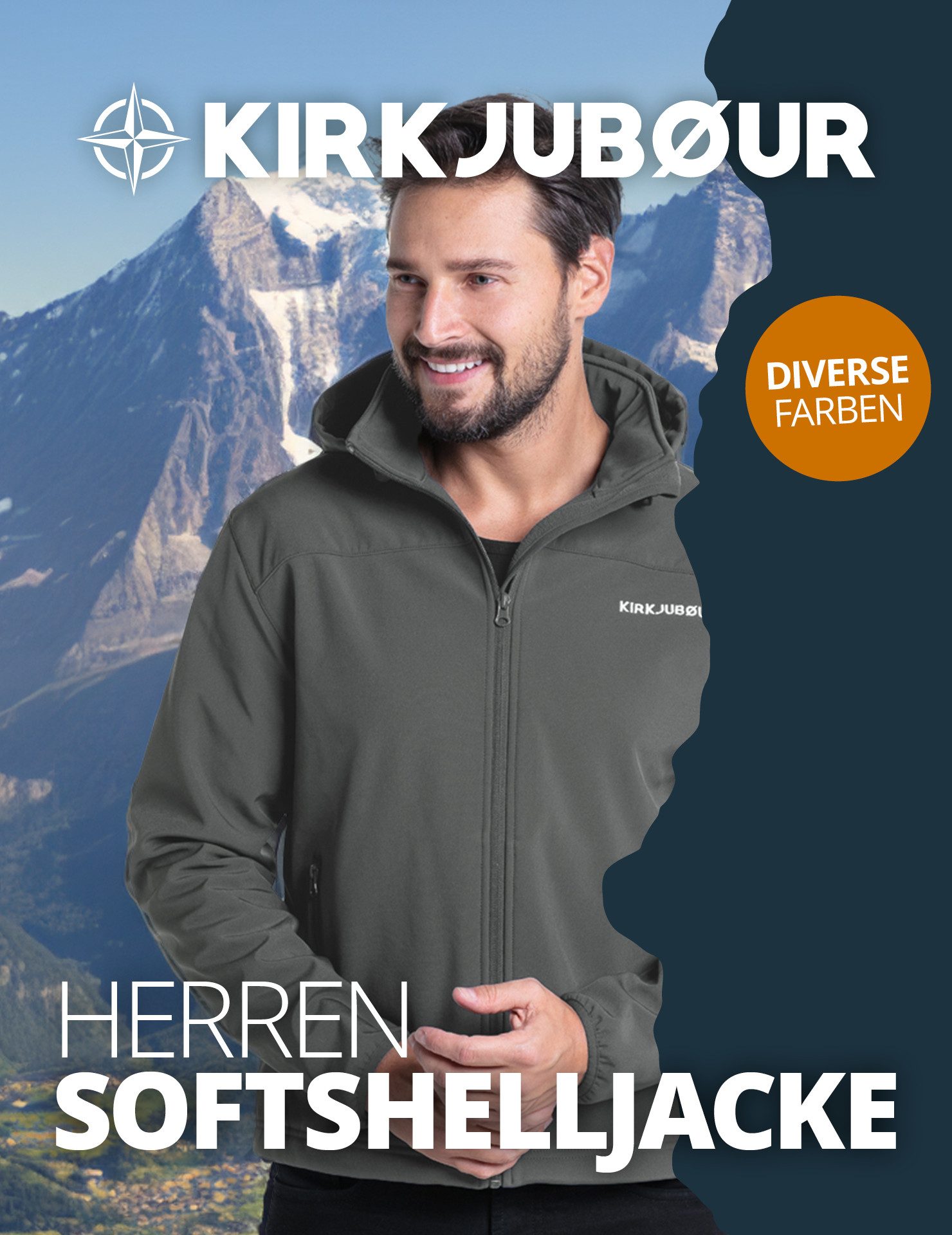 KIRKJUBOUR Softshelljacke "Hestur" Wasserdicht bis 10.000 günstig online kaufen