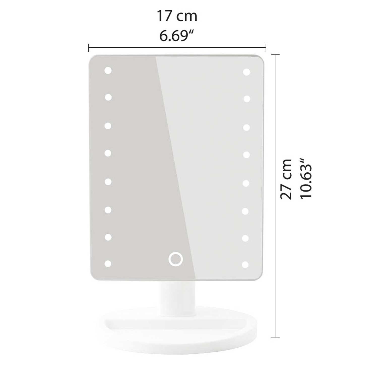 T24 Kosmetikspiegel LED Tageslicht LED-Leuchten 16 drehbar Kosmetikspießel 1808 (1-St)