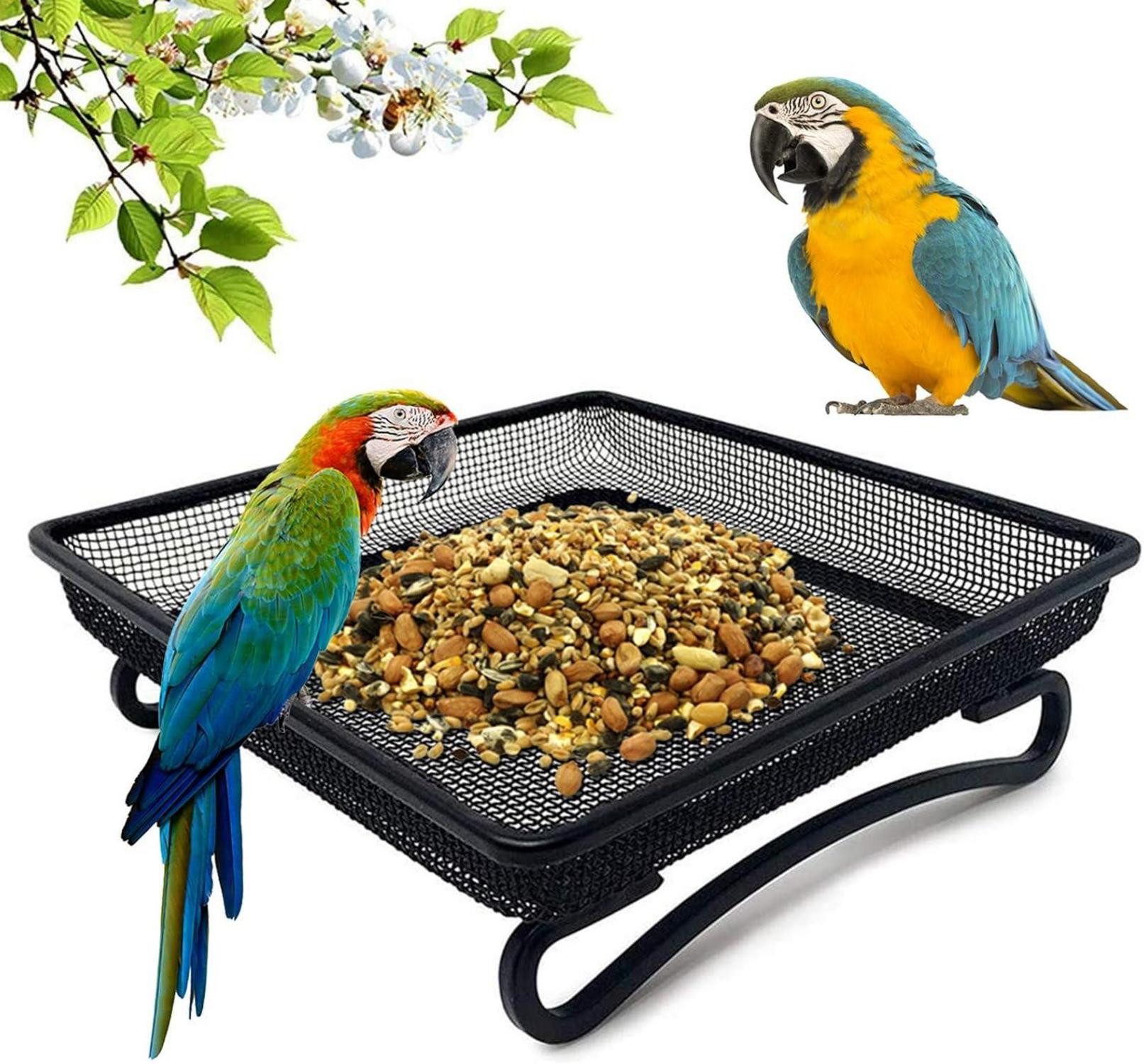 Vogelhaus Feinmaschige Bodenfutterstation Metallgeflecht Wildvögel Futterschale