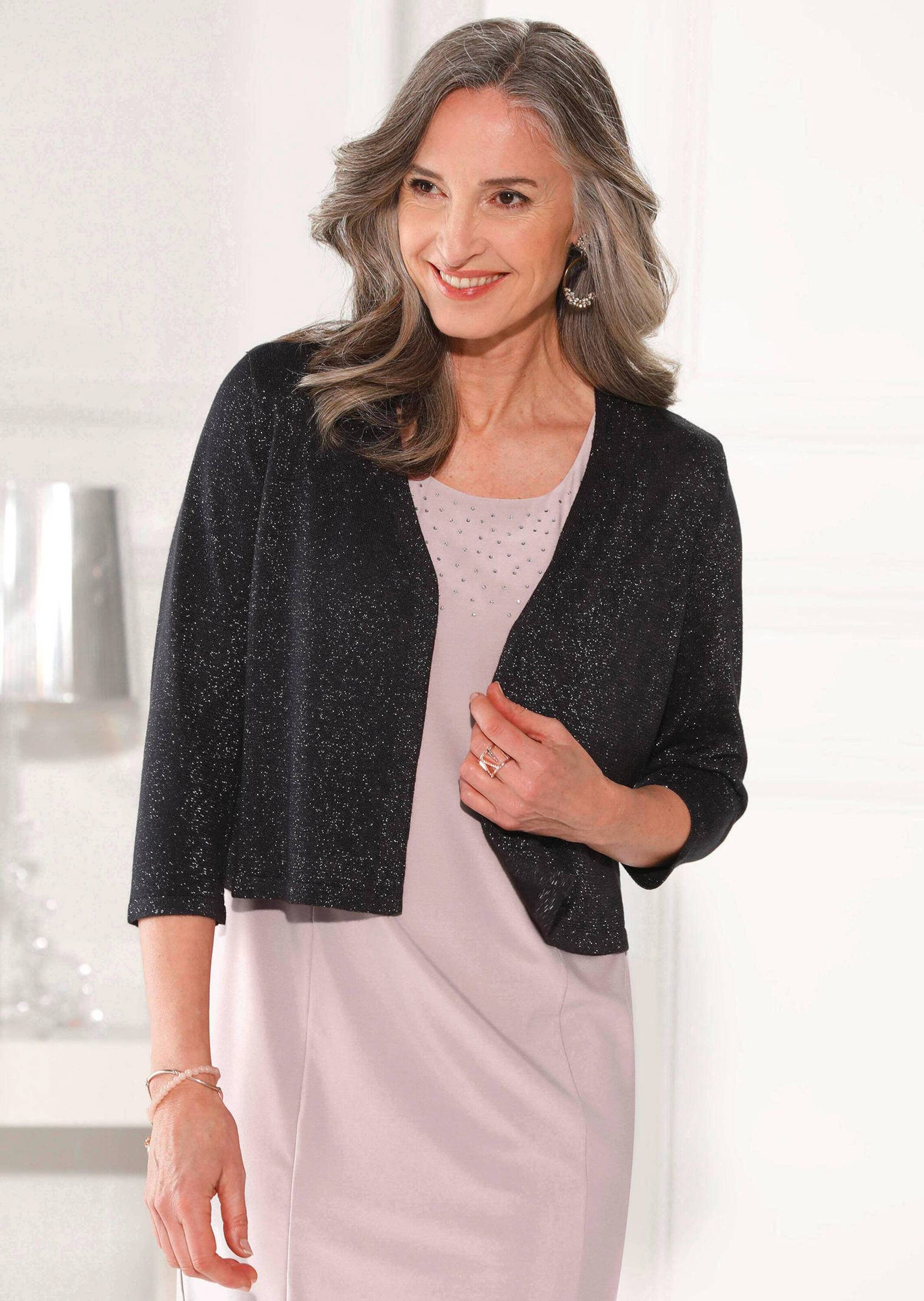 GOLDNER Strickjacke Kurzgröße: Wunderbar leichter Strick-Bolero