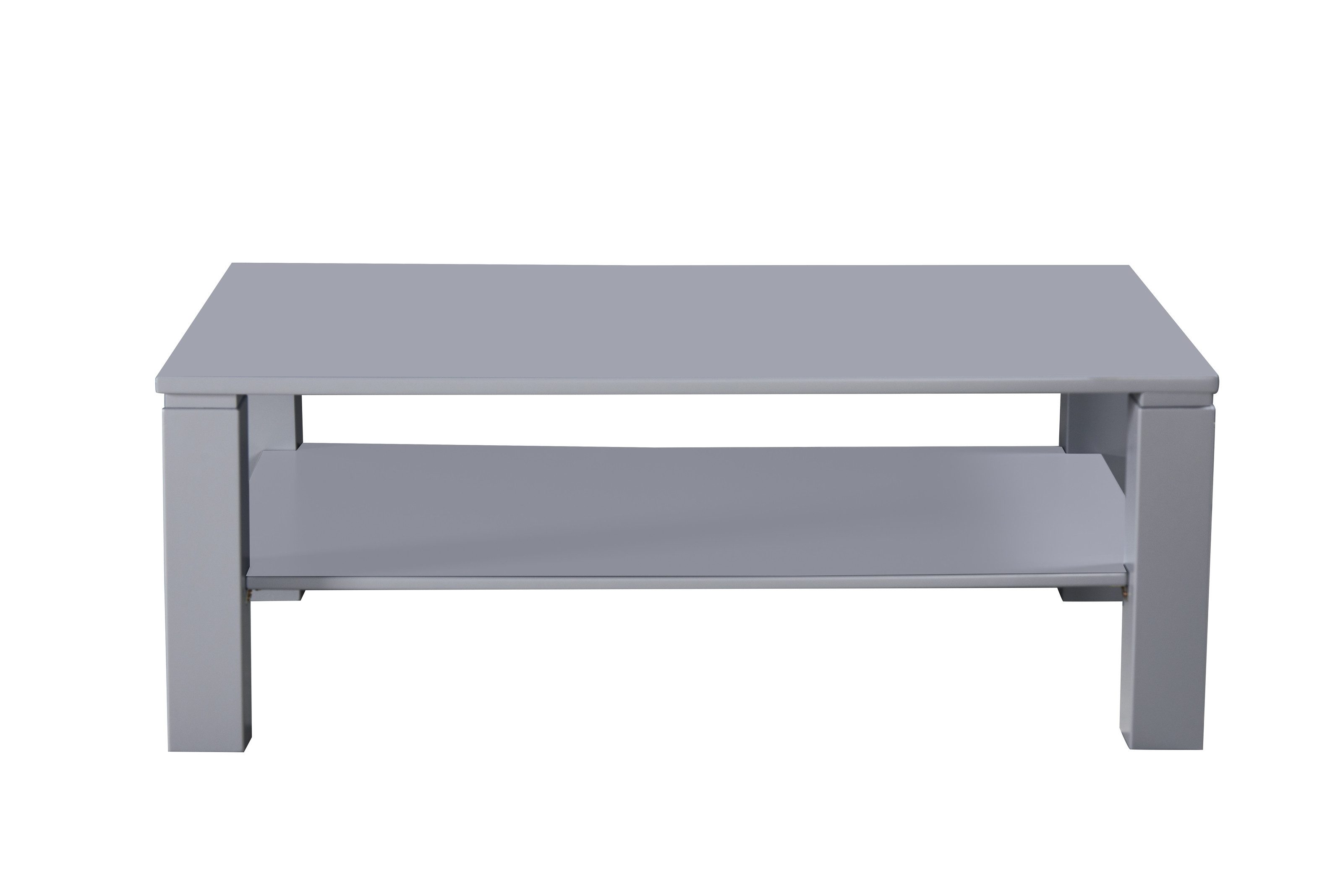 PREISBRECHER Couchtisch Romy, in grau, Melamin, MDF - 110x41x70cm (BxHxT)