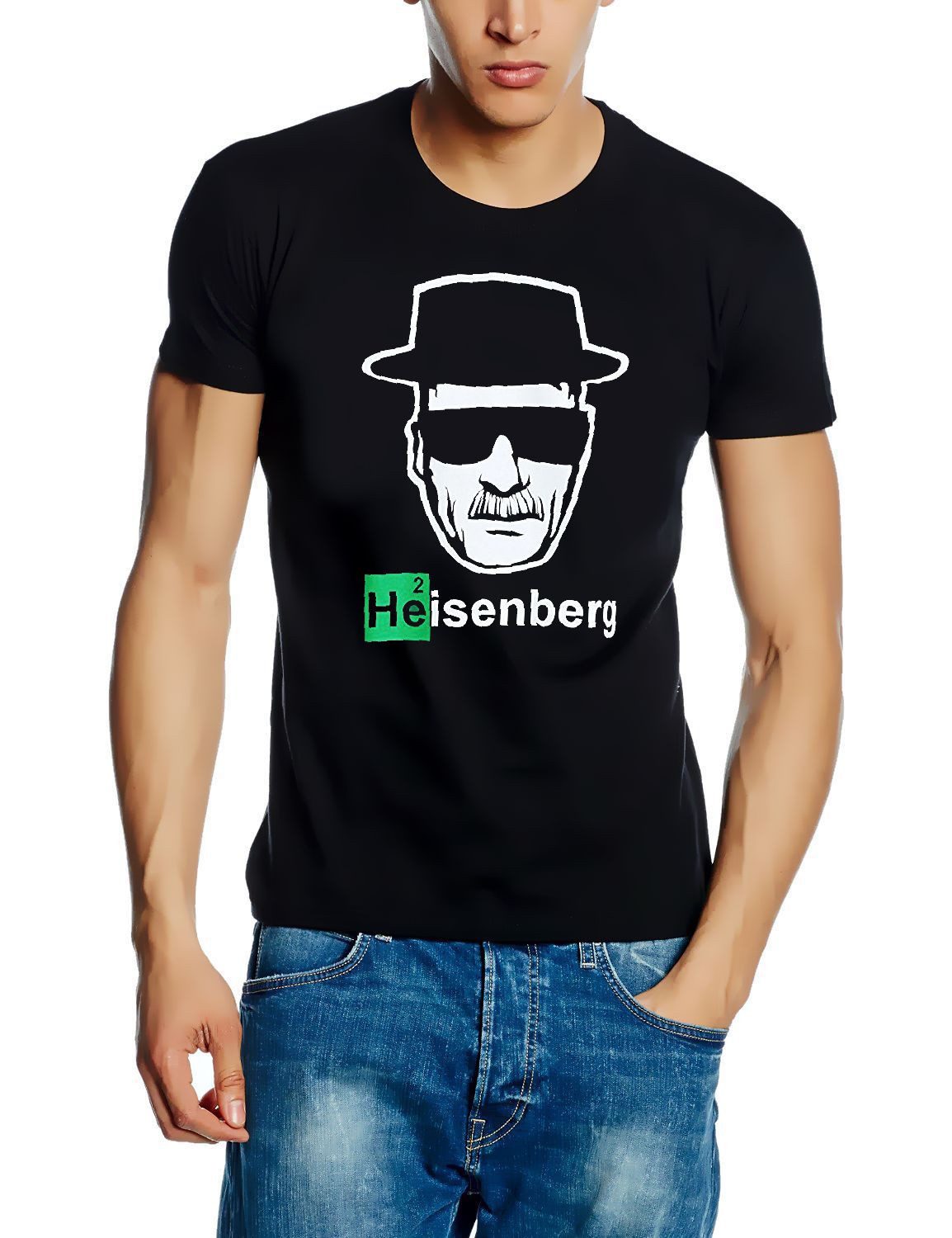 coole-fun-t-shirts Print-Shirt T-Shirt Heisenberg Head Logo T-Shirt, Schwarz S - 5XL