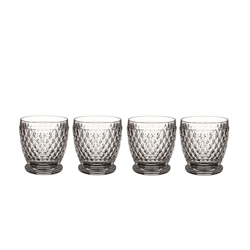 Villeroy & Boch Whiskyglas Boston Becher Klar, 4 Stück, 4-tlg., Glas, Kristallglas, spülmaschinenfest, Made in Germany