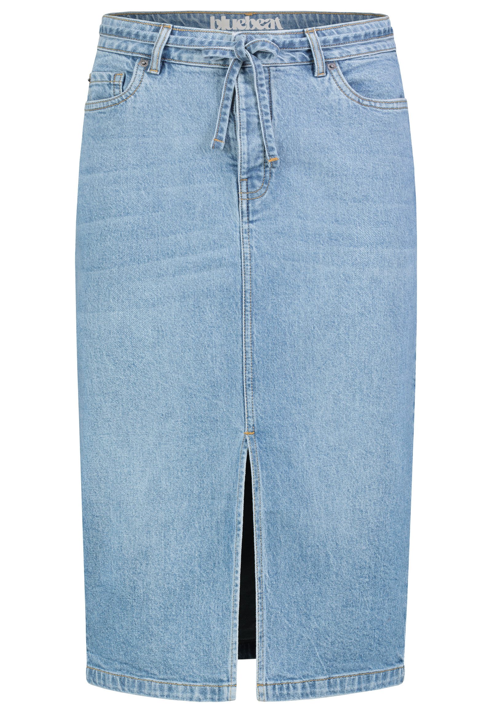 SUBLEVEL Jeansrock Damen Maxi Midi Mini Rock langer Schnitt Denim Stretch