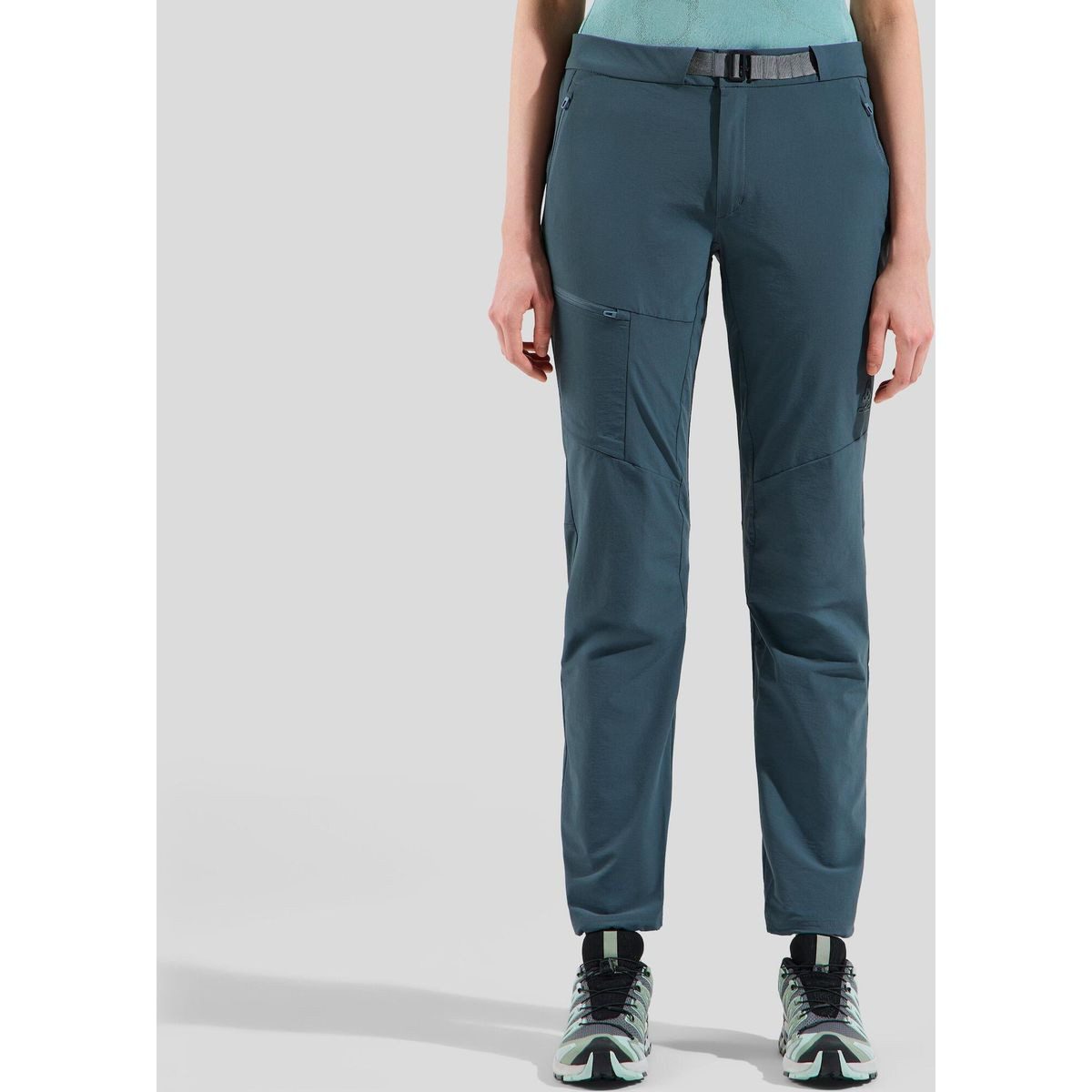 Odlo Outdoorhose The Ascent Hiking Pants Leichte, wasserfeste Wanderhose mit 4-Wege-Stretch und verstellbarem