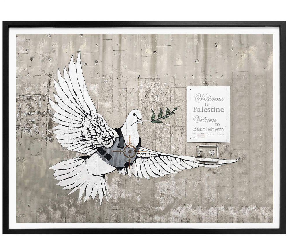 Wandbild, Die Vögel Poster Wall-Art Bild, Graffiti (1 Poster, Wandposter St), Bilder Friedenstaube,