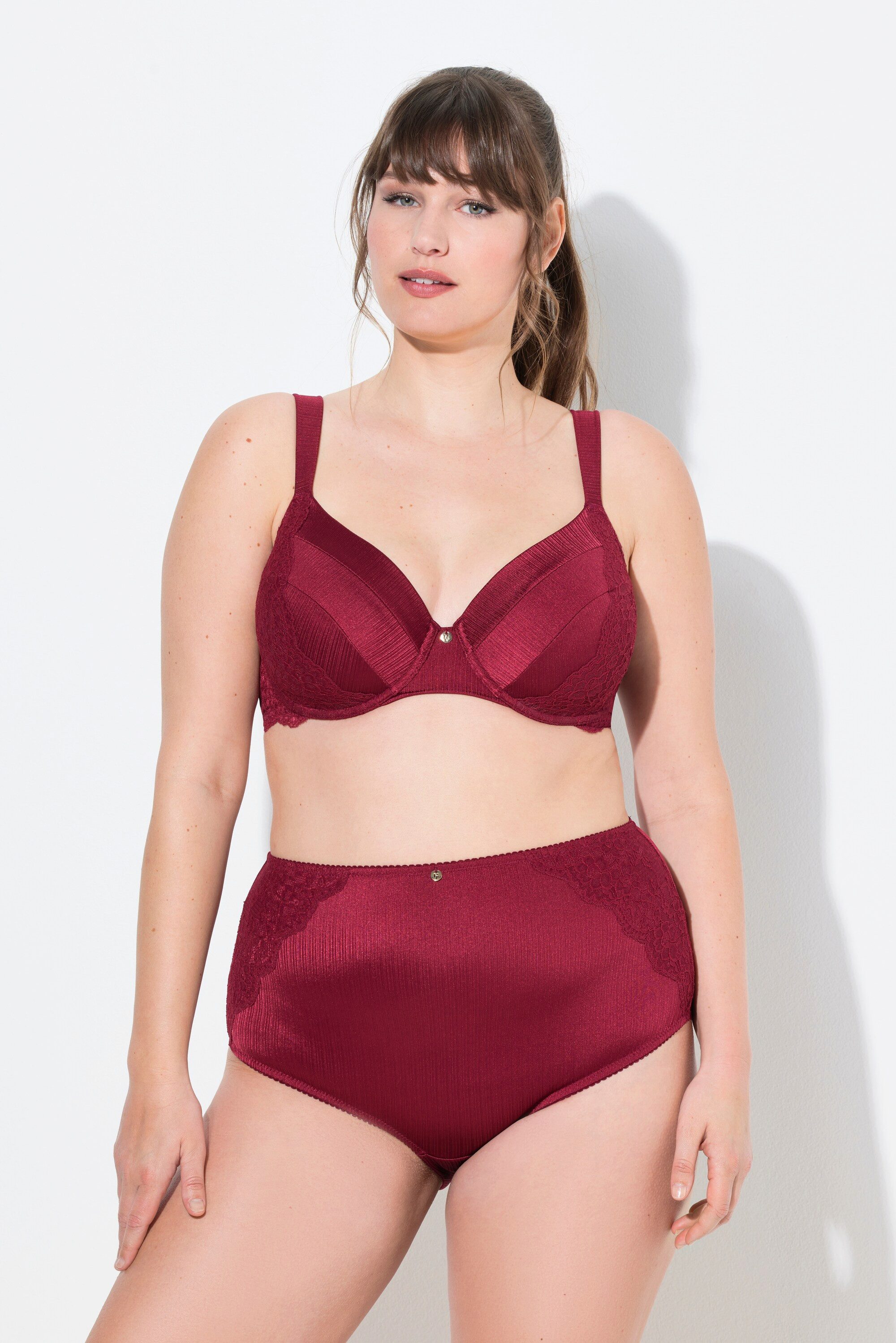 Ulla Popken Bügel-BH Bügel-BH Softschalen Satin Spitze