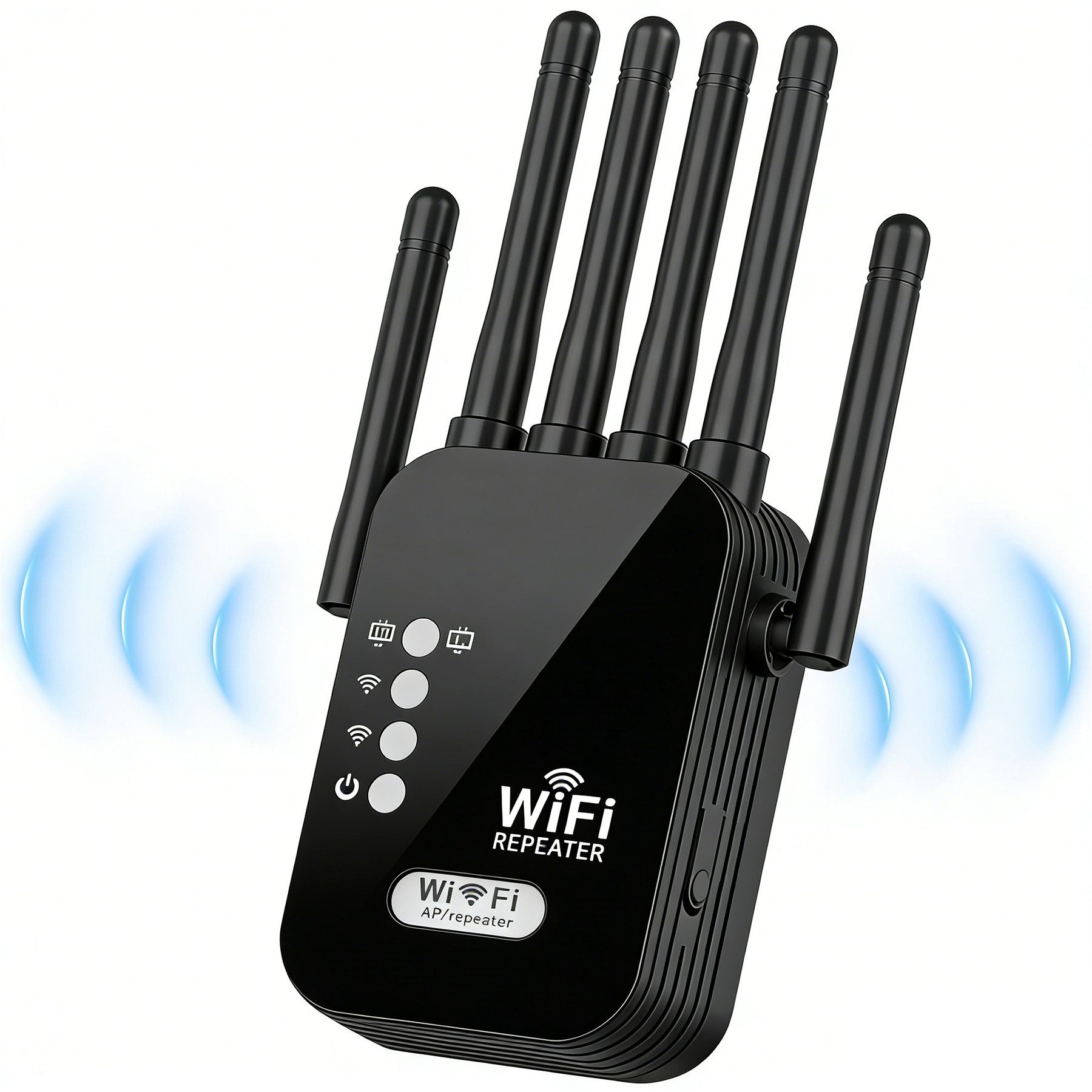 Senmudi 1200 Mbit/s WLAN Repeater Dual Band 2,4/5 GHz WiFi Verstärker WLAN-Repeater, Ethernet-Port,6 Antennen,3 Modi (Repeater/Router/AP),für Zuhause&Büro