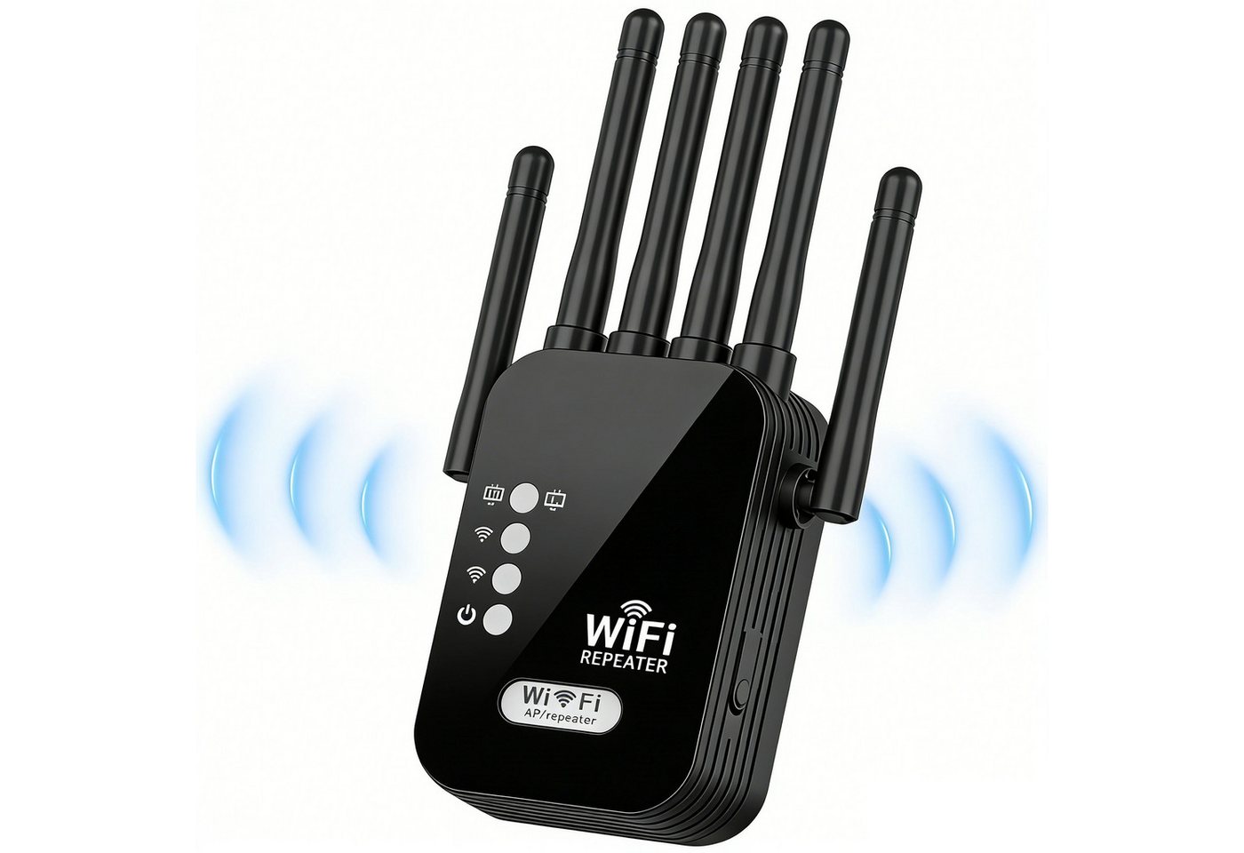 Senmudi 1200 Mbit/s WLAN Repeater Dual Band 2,4/5 GHz WiFi Verstärker WLAN-Repeater, Ethernet-Port,6 Antennen,3 Modi (Repeater/Router/AP),für Zuhause&Büro