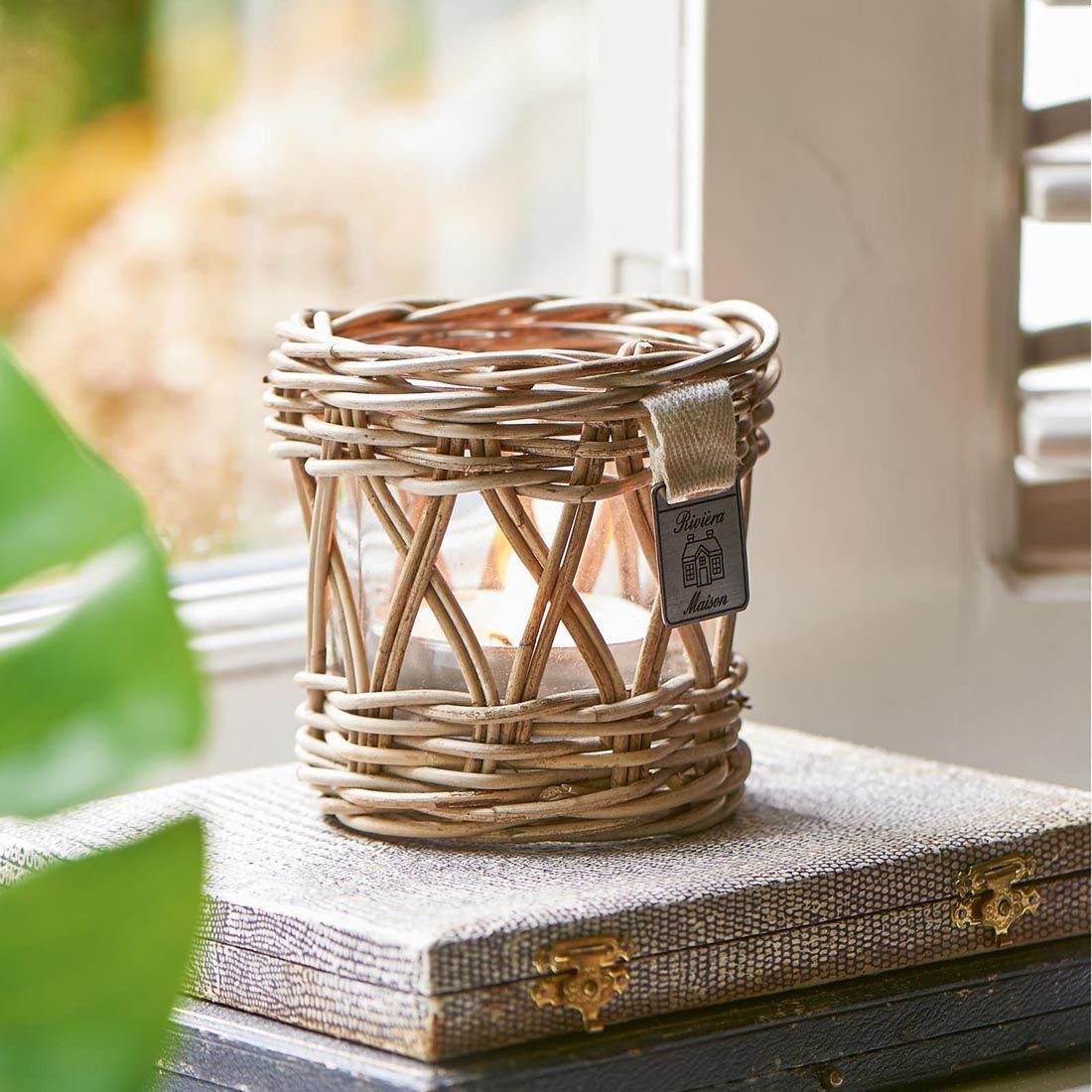 Rivièra Maison Teelichthalter Rustic Rattan Votive, günstig online kaufen