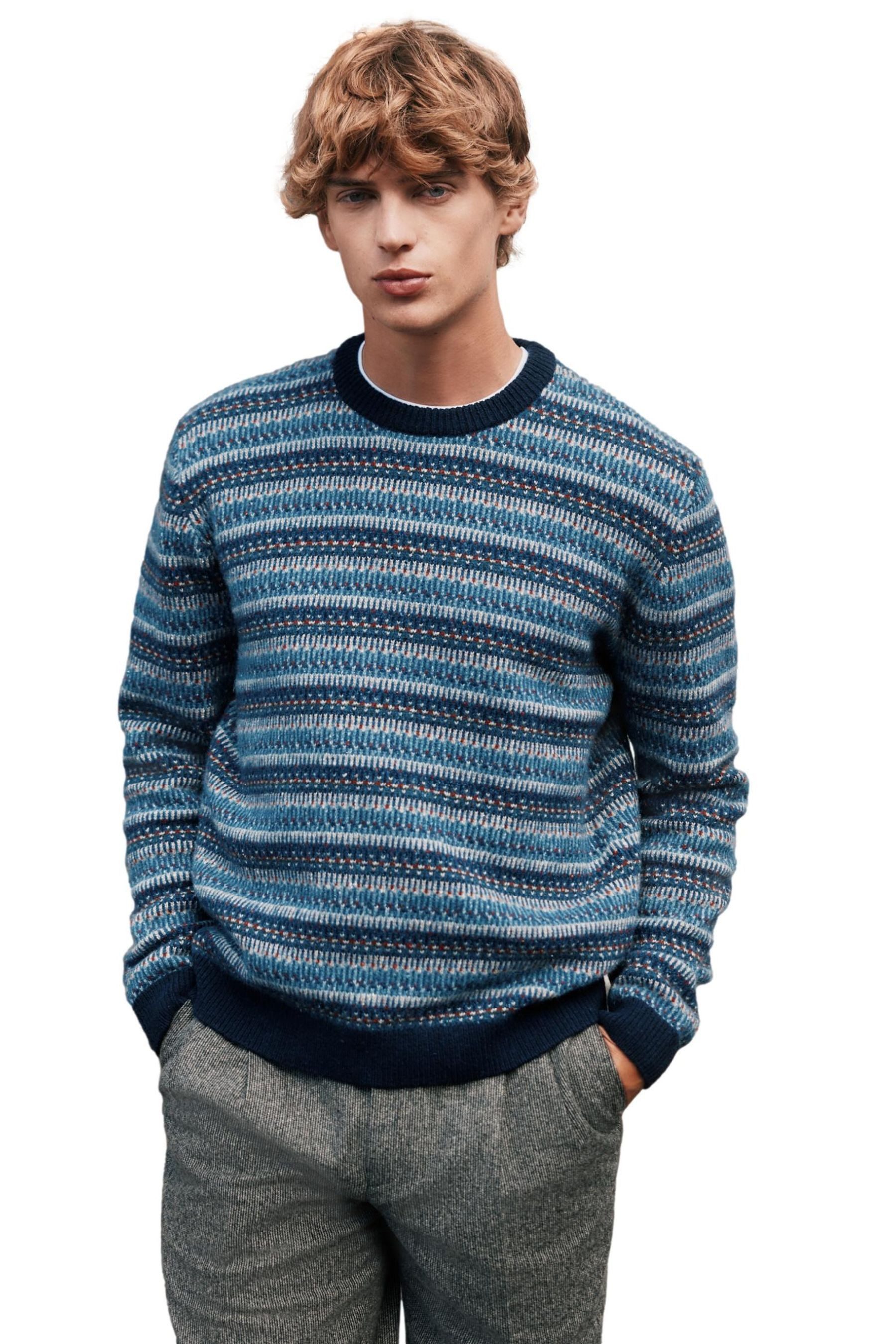 Next Norwegerpullover Regular Fit Signature Fairisle-Rundhalspullover (1-tlg)