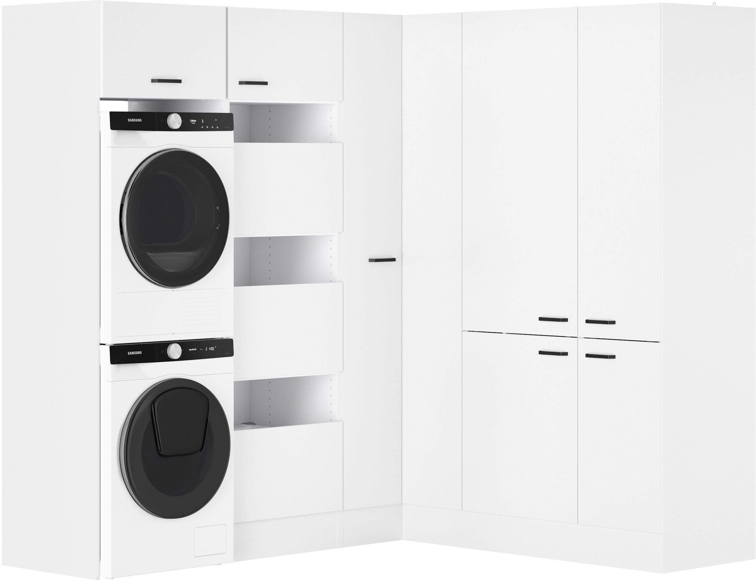 OPTIFIT Mehrzweckschrank-Set OPTImulti, Stellmaß 213,2x190 cm, cleveres Wäschesystem, Schrankinnenausstattung