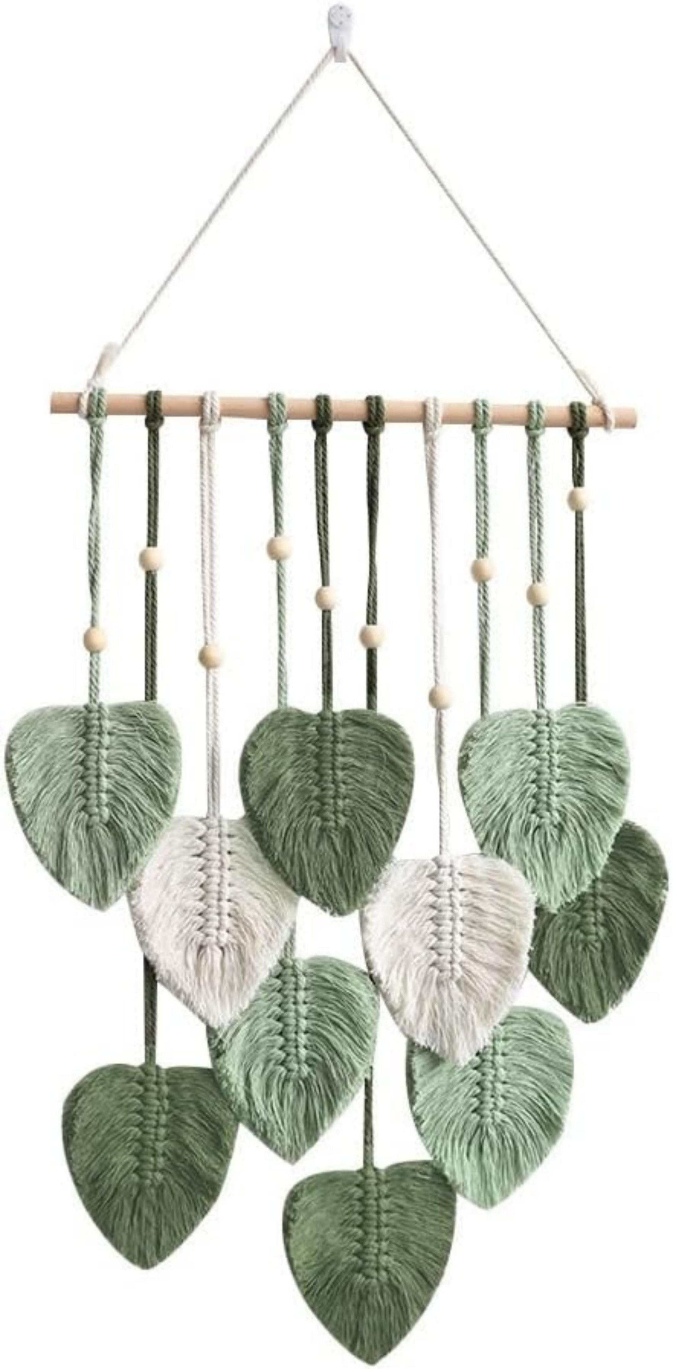 Hängedekoration Blatt Makramee Wandbehang, Boho Raumdekor