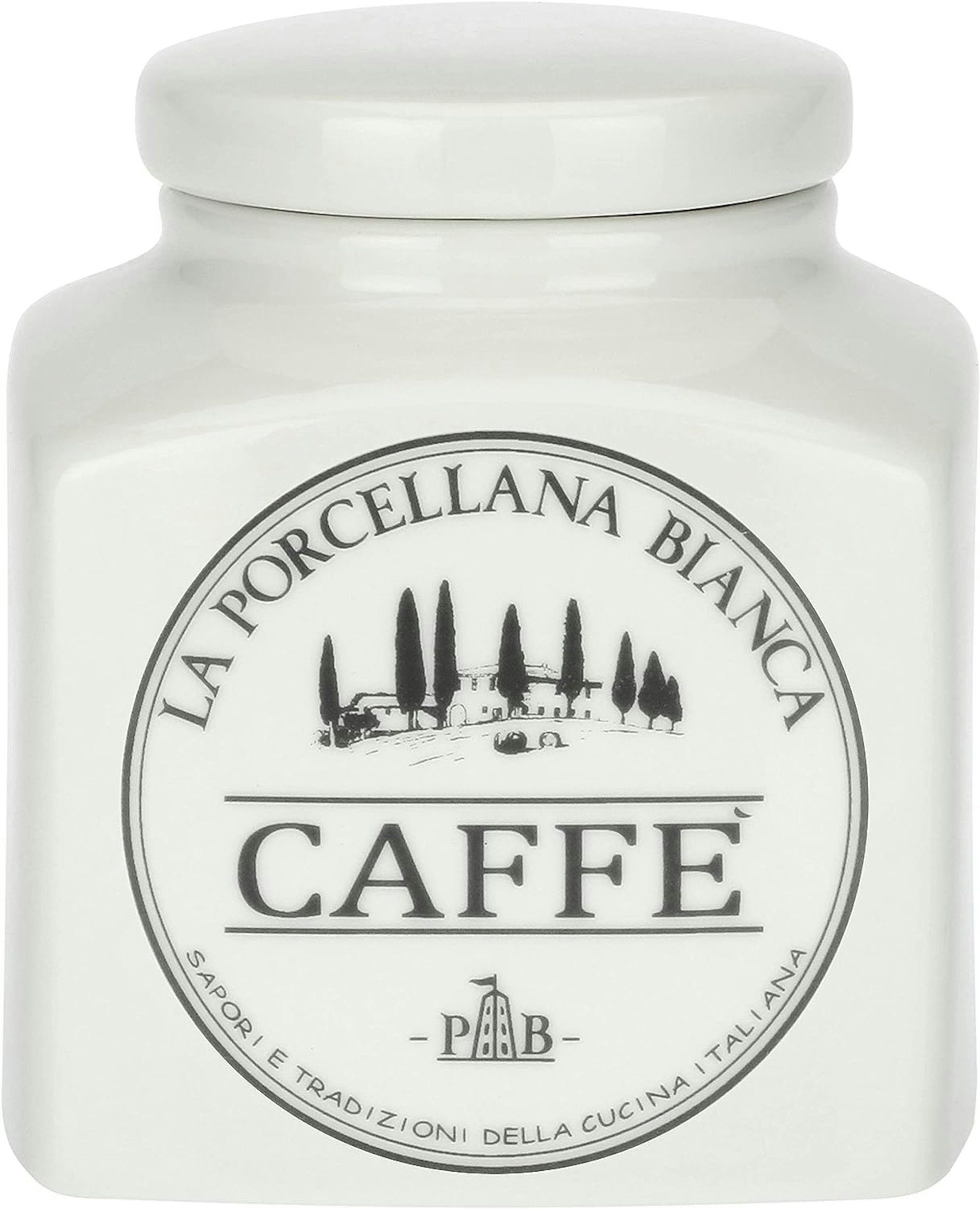 La Porcellana Bianca Kaffeedose Vorratsdose dekorative Kaffee Dose Kaffeedose im Vintage Stil 1,1l, Porzellan, (3-tlg)