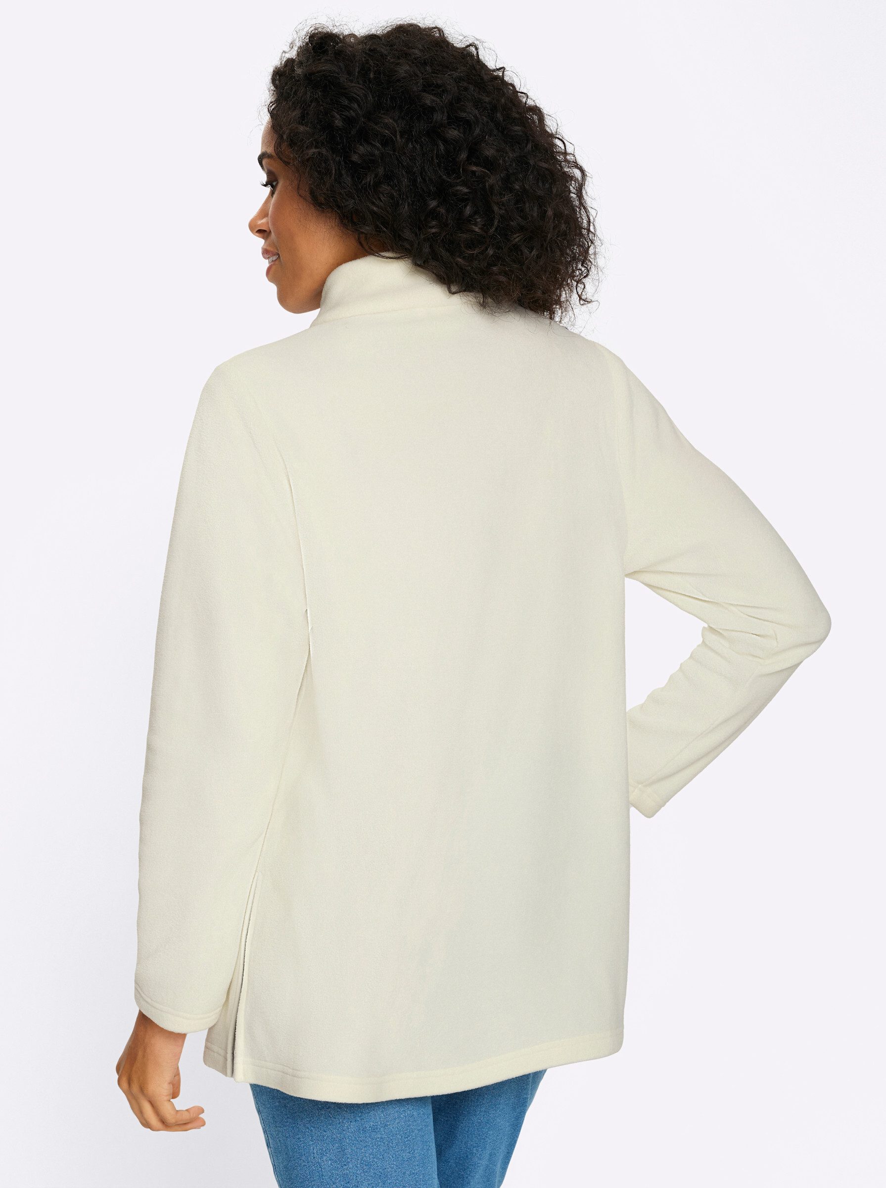 Sieh an! Fleeceshirt Fleece-Shirt Langarm Länge ca. 74 cm günstig online kaufen