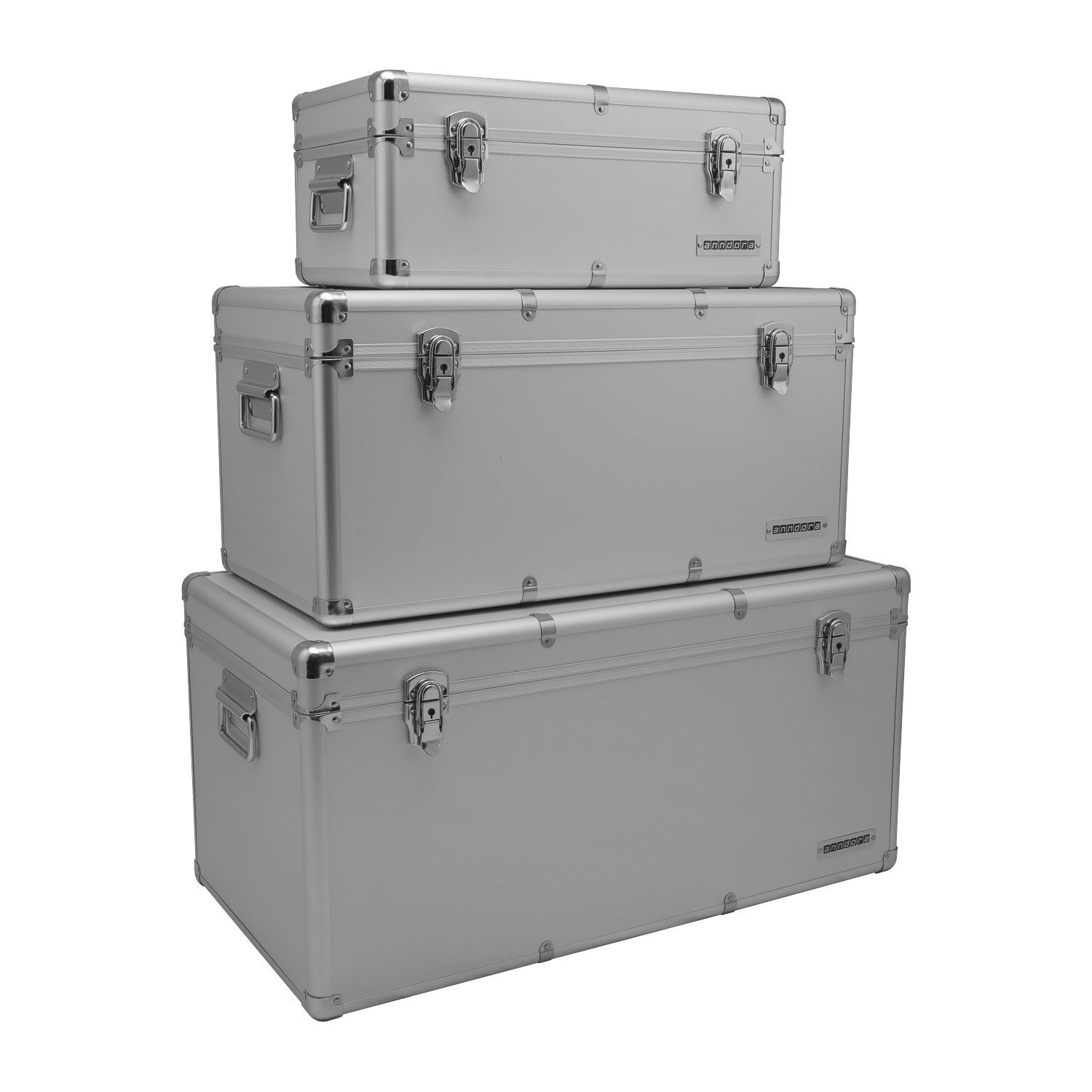 anndora Aufbewahrungsbox Alu Rahmenkoffer Transportbox (silber, günstig online kaufen