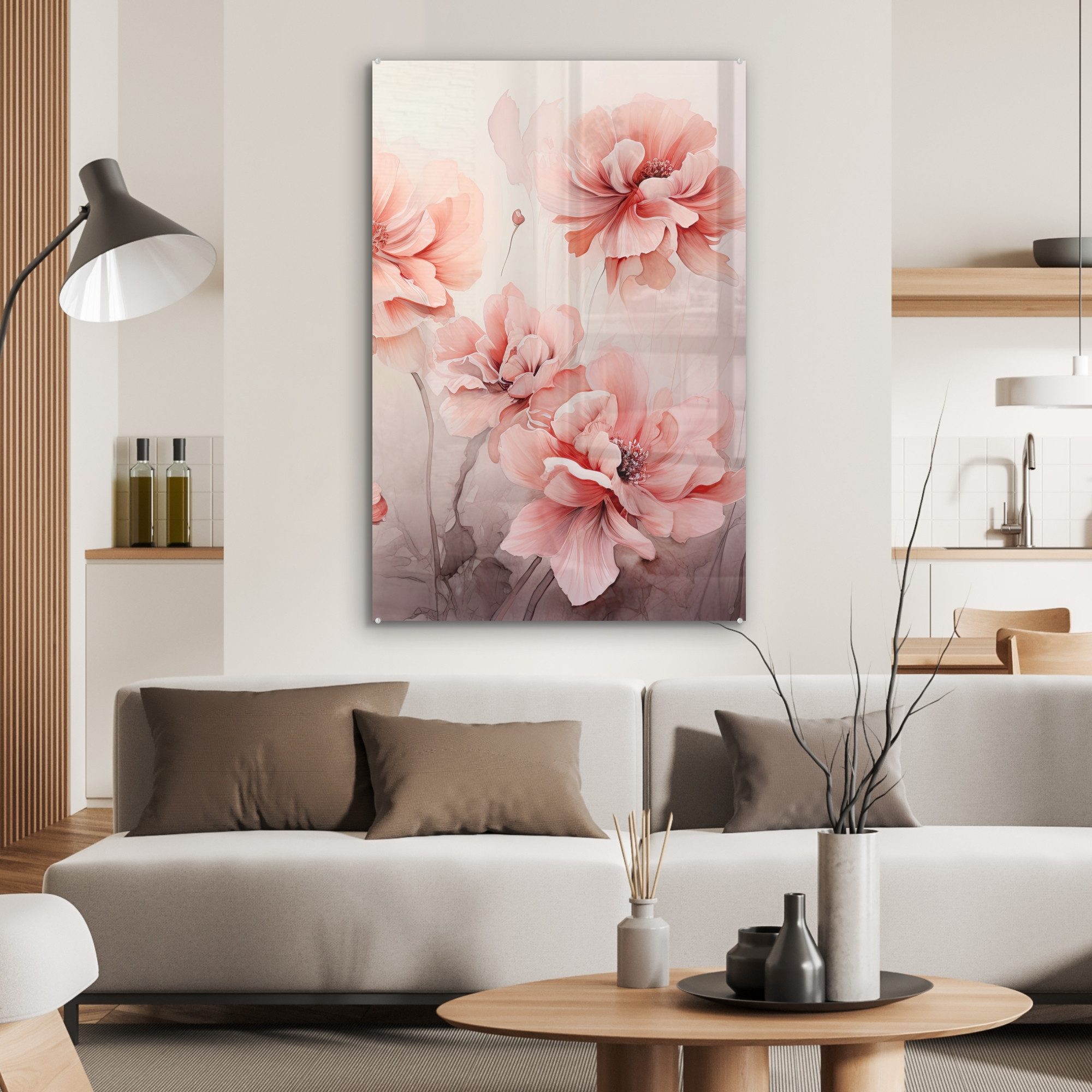 MuchoWow Acrylglasbild Blumen - Rosa - günstig online kaufen