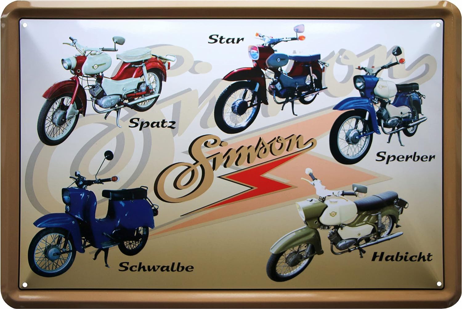 WOGEKA ART Metallbild DDR Moped Vogel-Serie günstig online kaufen