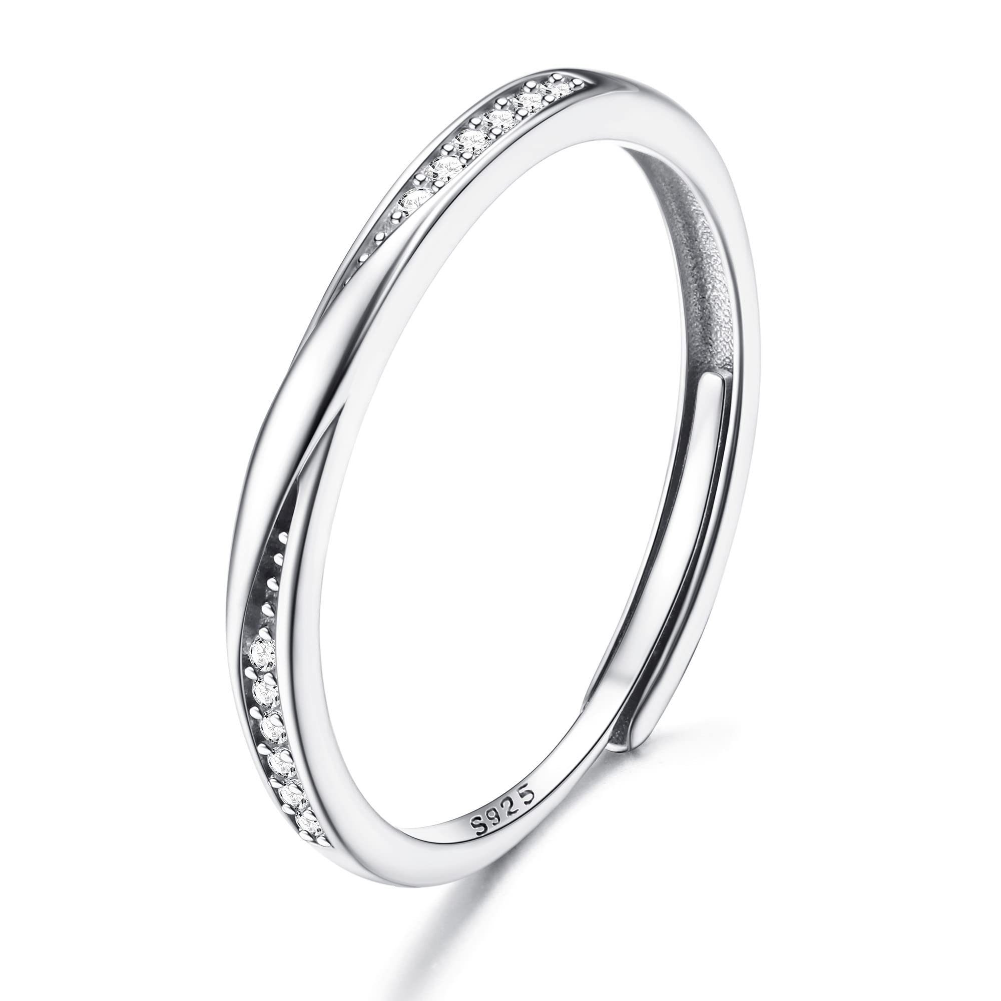 POCHUMIDUU Fingerring 925 Silber Verstellbarer Damen Mode Trend Ring, Silberschmuck für Frauen aus 925er Sterlingsilber