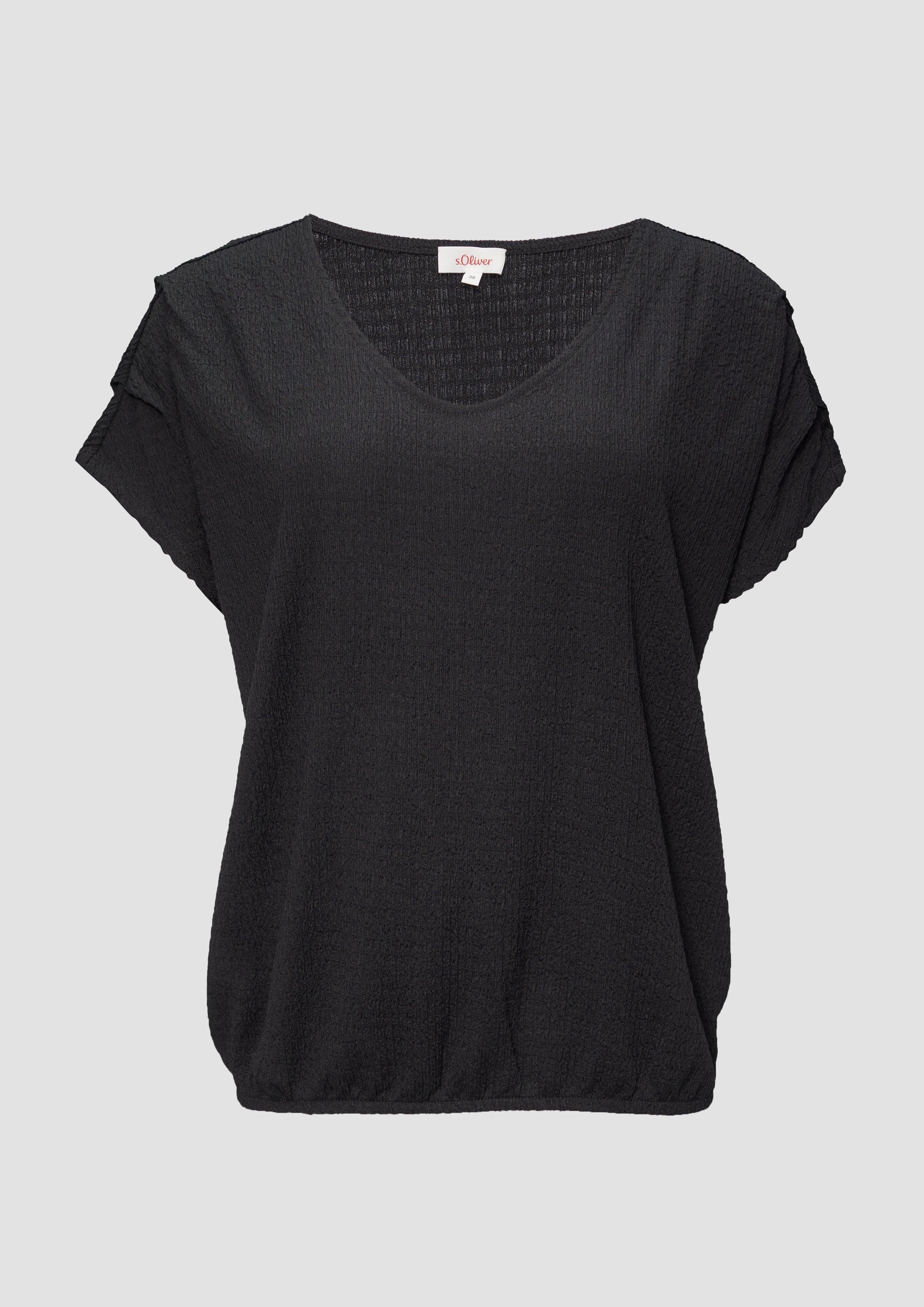 s.Oliver Kurzarmshirt Crinkle-Shirt mit Falten-Detail am günstig online kaufen