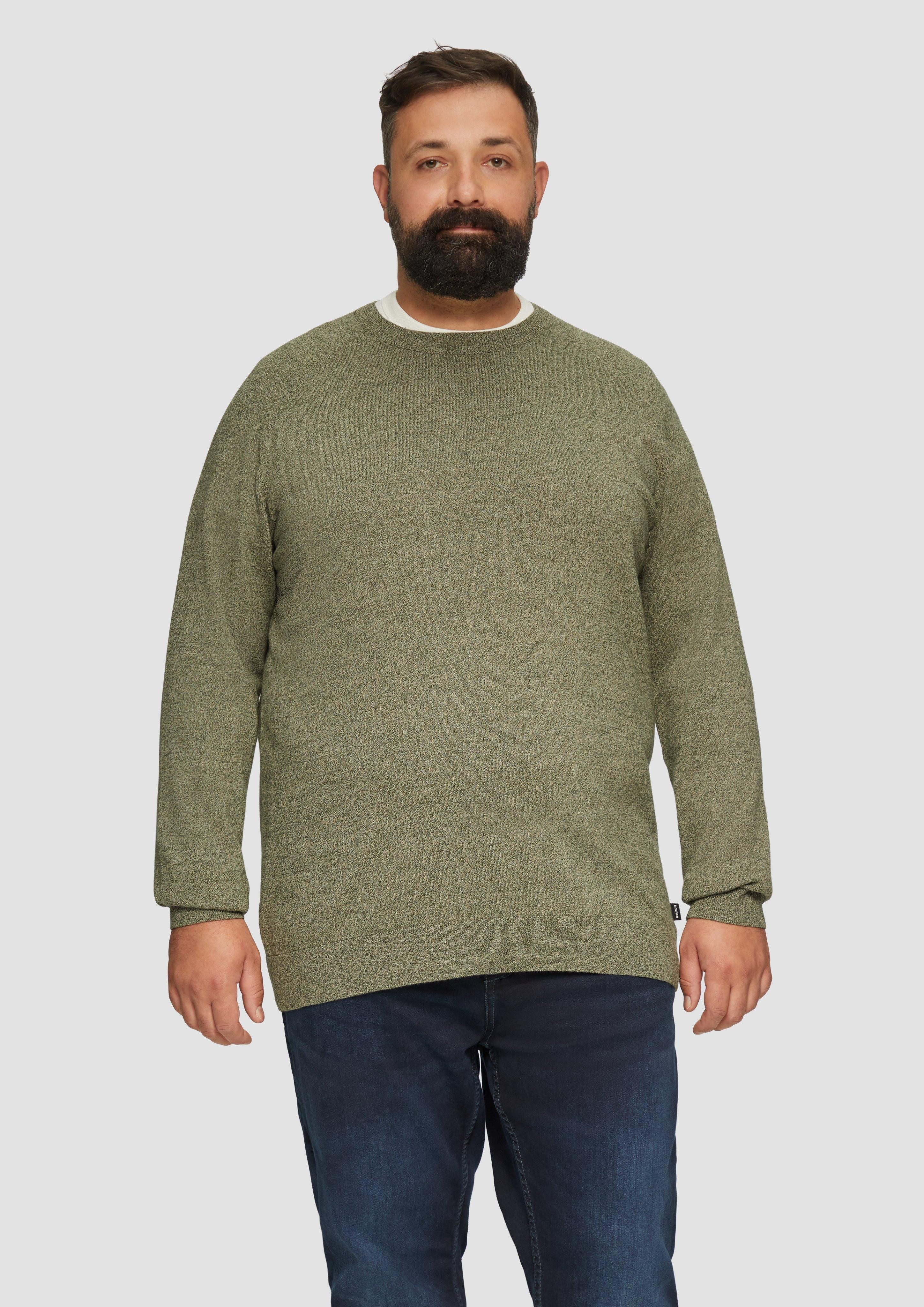 s.Oliver Strickpullover Strickpullover mit Rippbündchen Rippblende günstig online kaufen