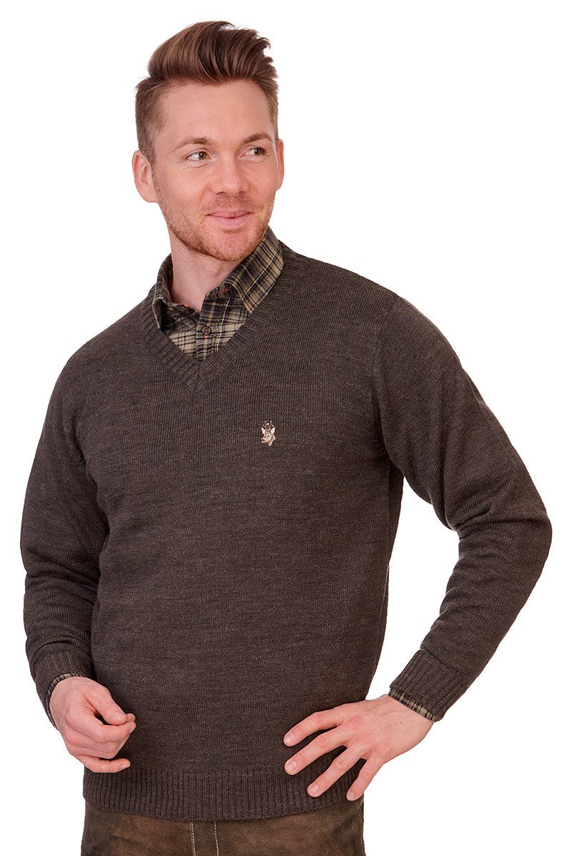 Orbis Textil GmbH & Co. KG Strickpullover Jagdpullover Herren - HAJO - oliv