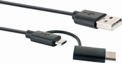 Schwaiger SCHWAIGER USB 3.1 Multi-Adapter Kabel USB 3.1 C 1m, sw Computer-Kabel