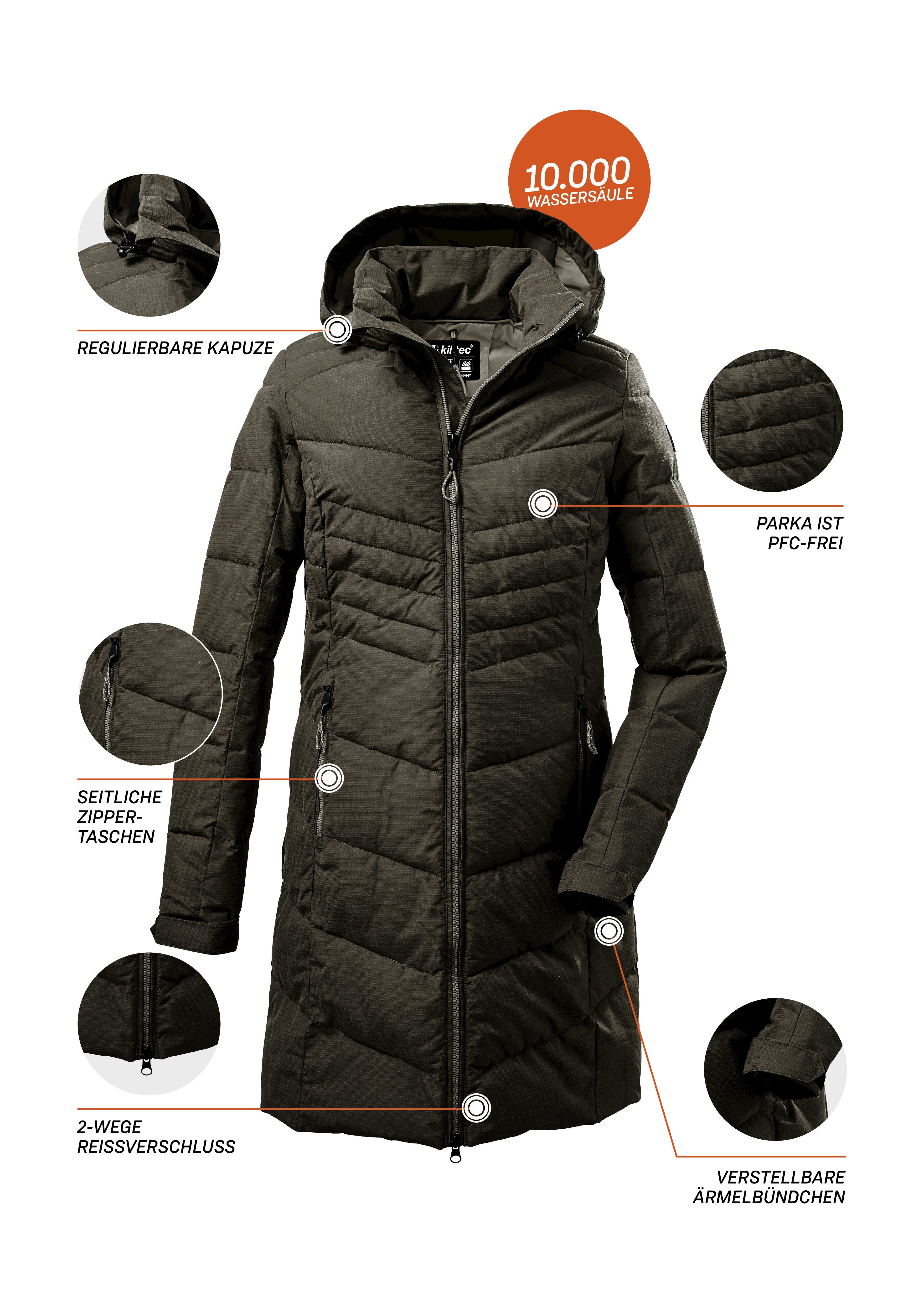 Killtec Steppmantel KOW 150 WMN QLTD PRK Wasserabweisender Parka mit 2-Wege-Reißverschluss und Kapuze
