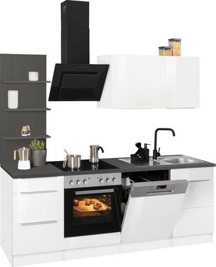 Kochstation Küchenzeile KS-Brindisi, ohne Geräte, Breite 220 cm