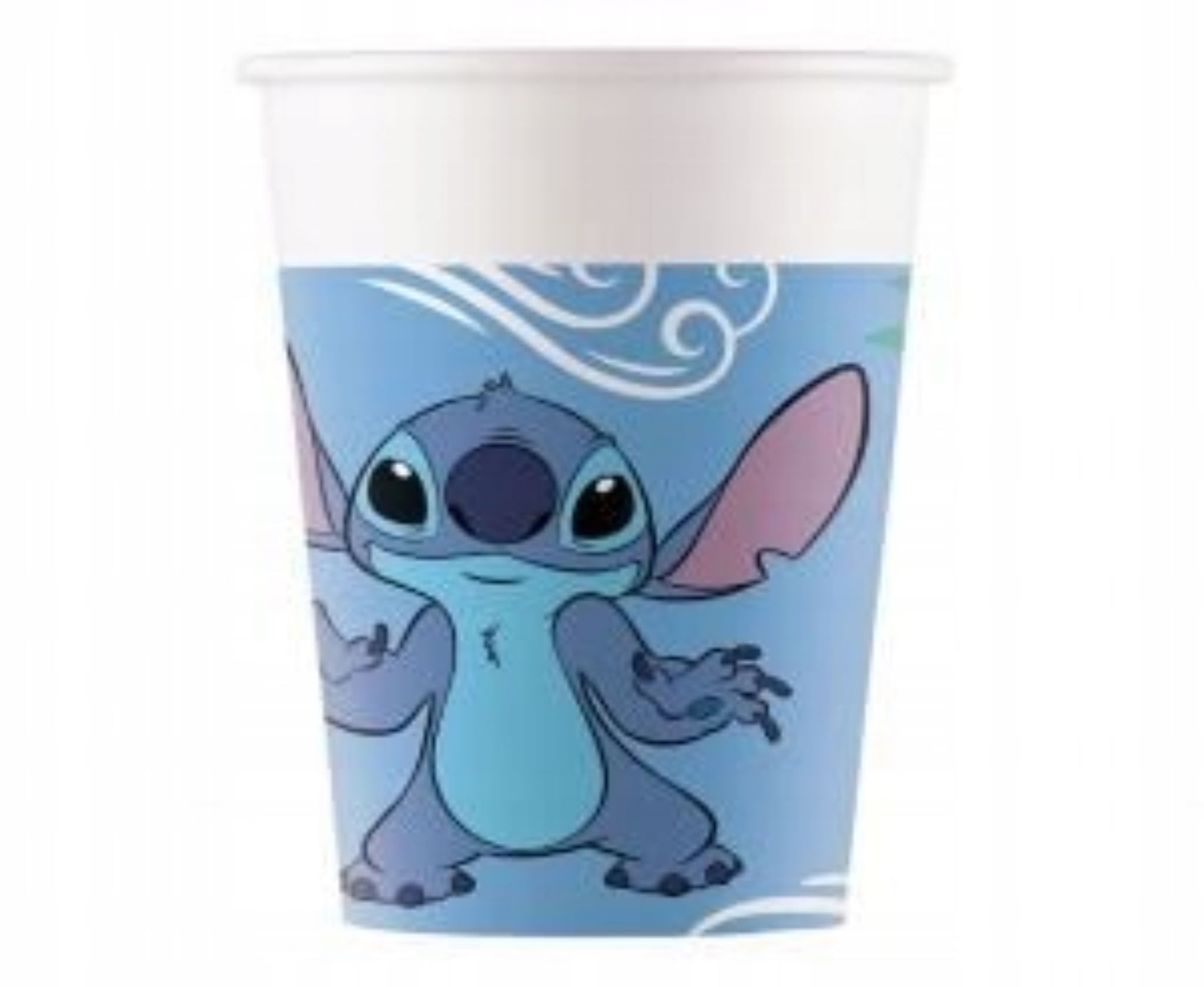 Godan Becher Papierbecher Stitch & Angel 200ml (8 Stk), für Kindergeburtstage, Papier
