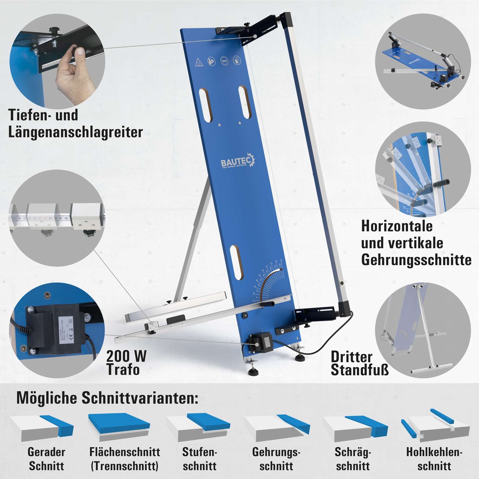 BAUTEC Heißdrahtschneider GAZELLE 2.2 » Schnittlänge günstig online kaufen