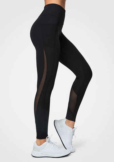 Yvette Leggings Damen Sport mit Tasche Mesh Blickdicht Sporthose E110361A19