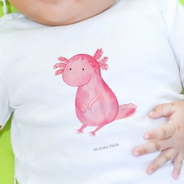Mr. & Mrs. Panda Strampler Axolotl - Weiß - Geschenk, Baby, Bio, Kleidung, Lebensweisheit, Molch (1-tlg)