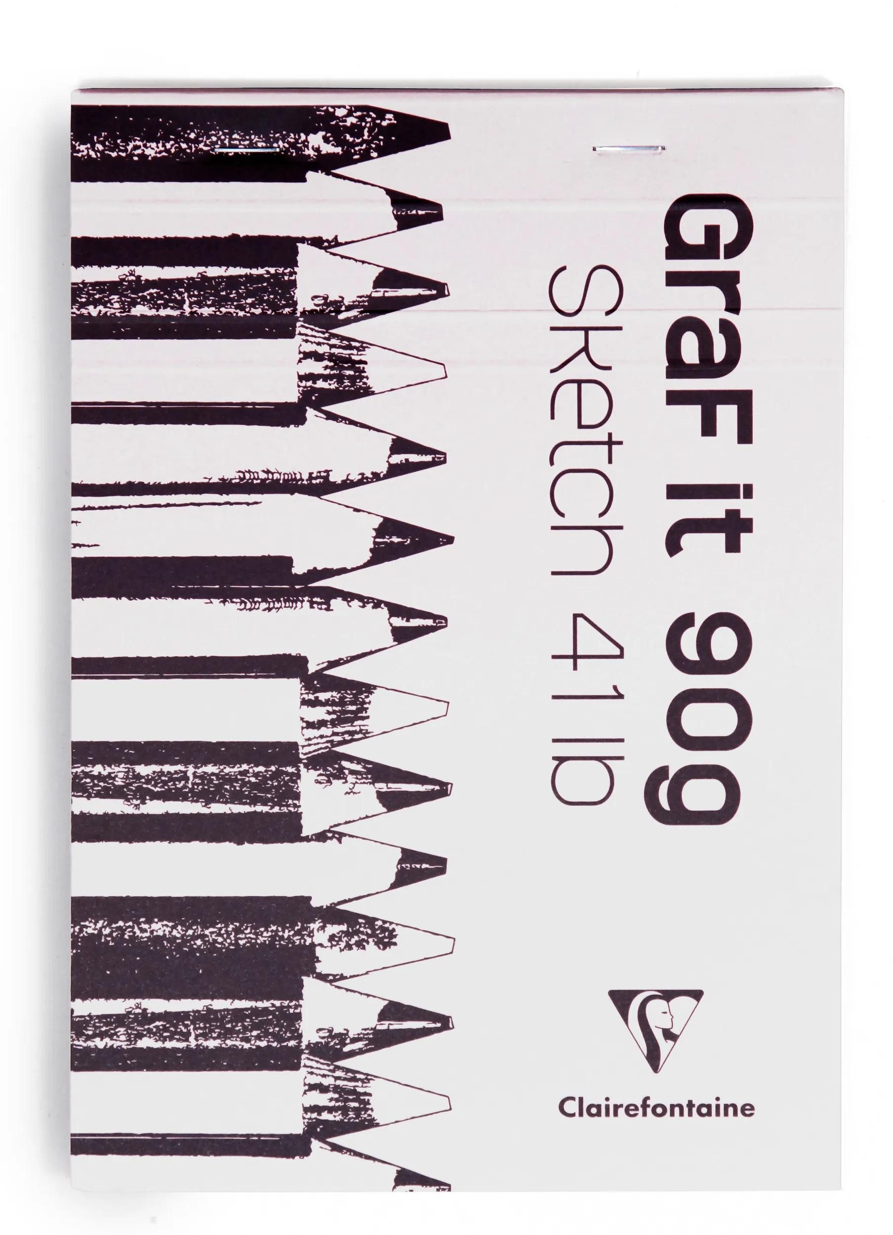 CLAIREFONTAINE Zeichenpapier 10x Skizzenblock GraF'it, DIN A5 14,8x21cm, 80 Blatt 96621C, Block