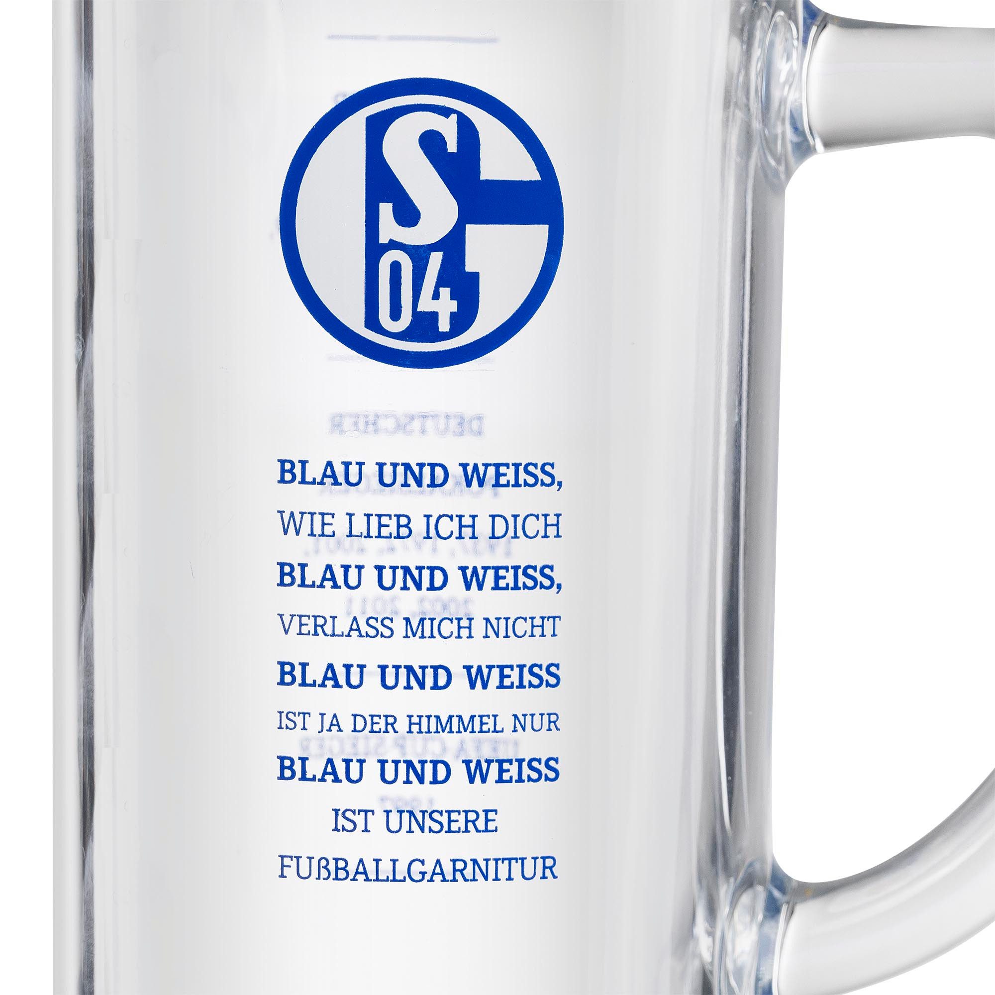 FC Schalke 04 Bierkrug Bierkrug Bau & Weiß, 1-tlg., Glas