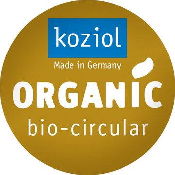 KOZIOL Becher CONNECT CUP S MONSTERA STRIPES, Holz, Kunststoff, biozirkulär,recycelbar,melaminfrei,spülmaschinengeeignet,190ml