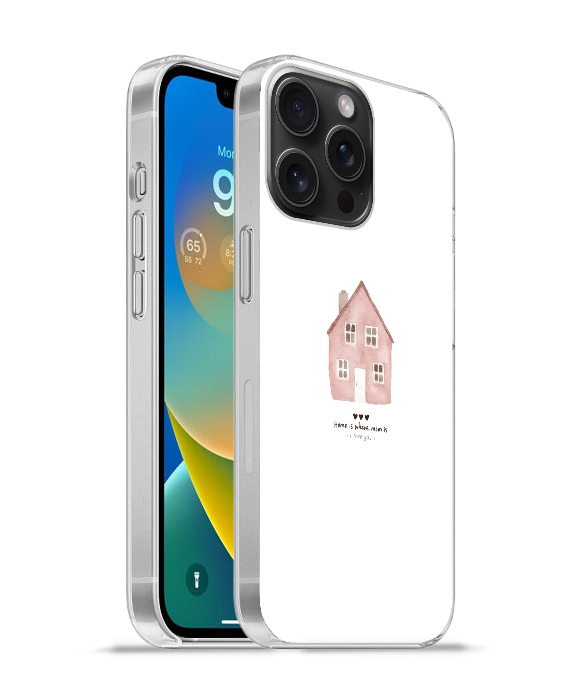 MuchoWow Handyhülle für Apple iPhone 15 Pro Max Landhaus - Rosa - Zitat - Mutter, Smartphone-Bumper, Print, Handy Schutzhülle Dünn